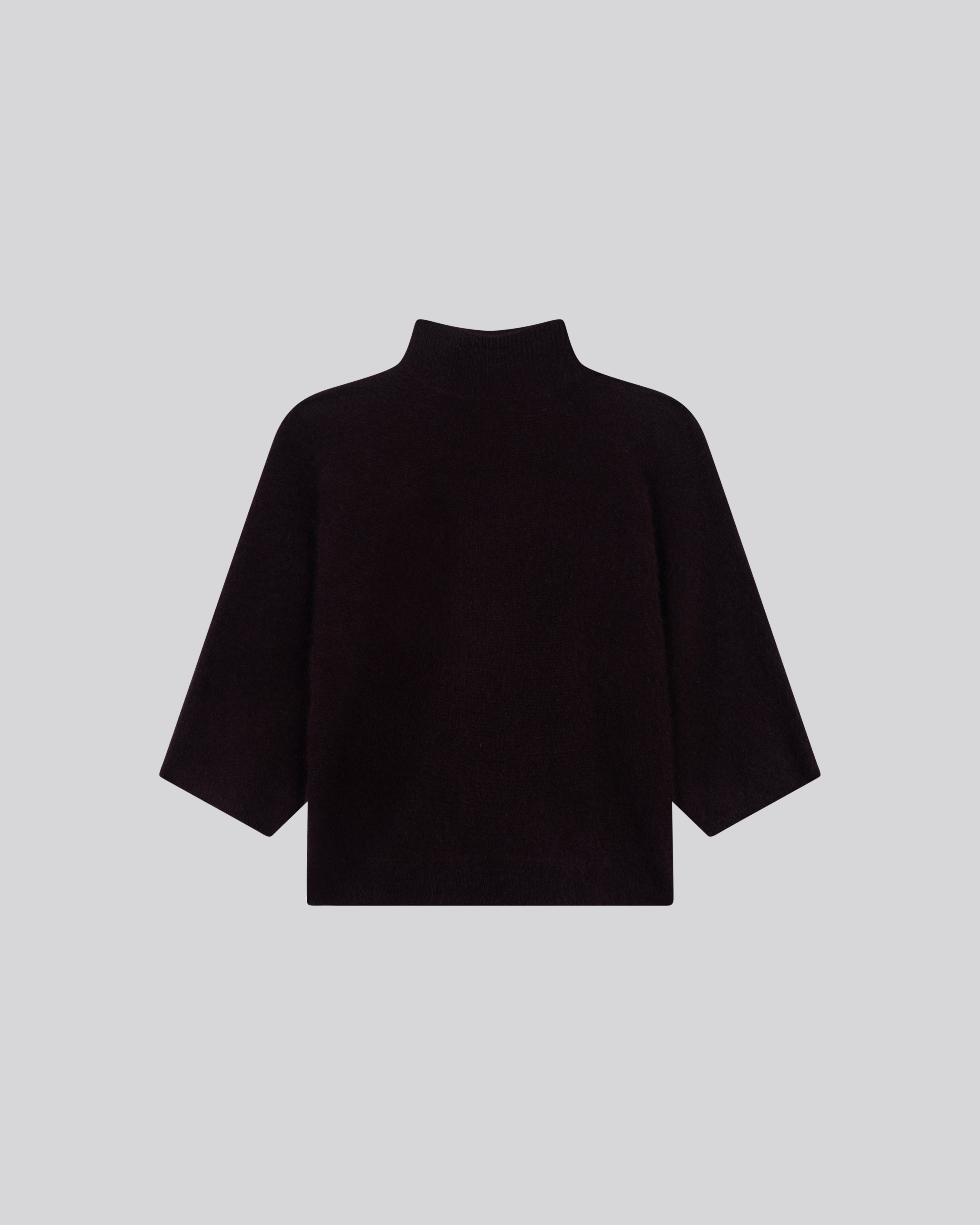 Majestic Filatures Høj Hals Sweater Aubergine