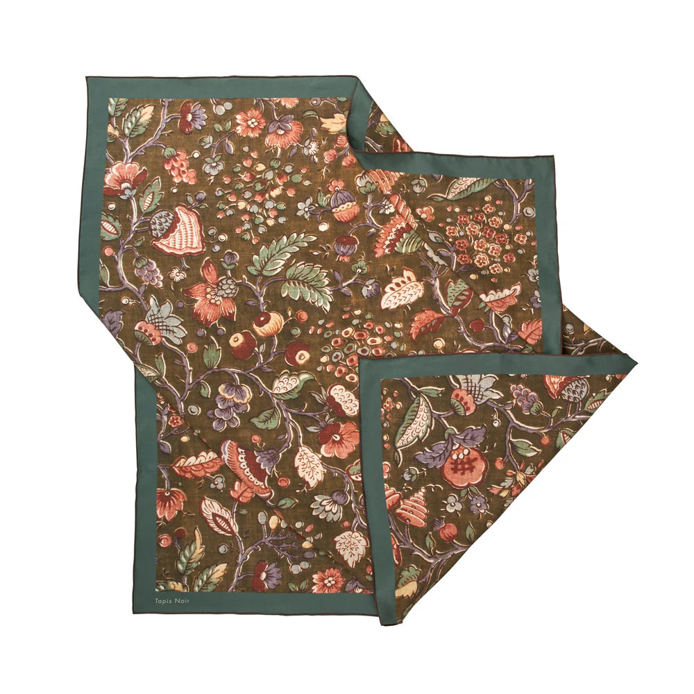 Tapis Noir Classical Olive Silketørklæde