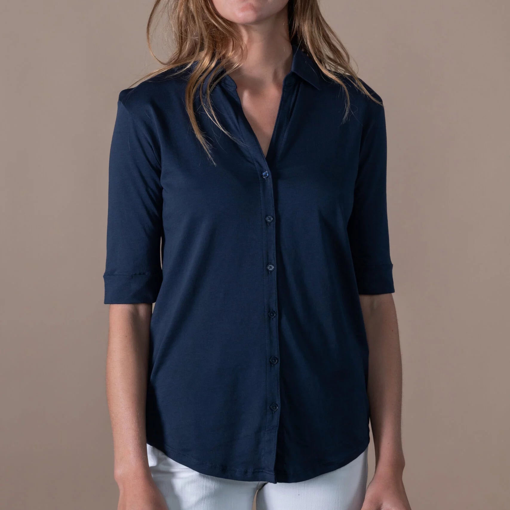 Alrø Lili Jersey Skjorte Marine