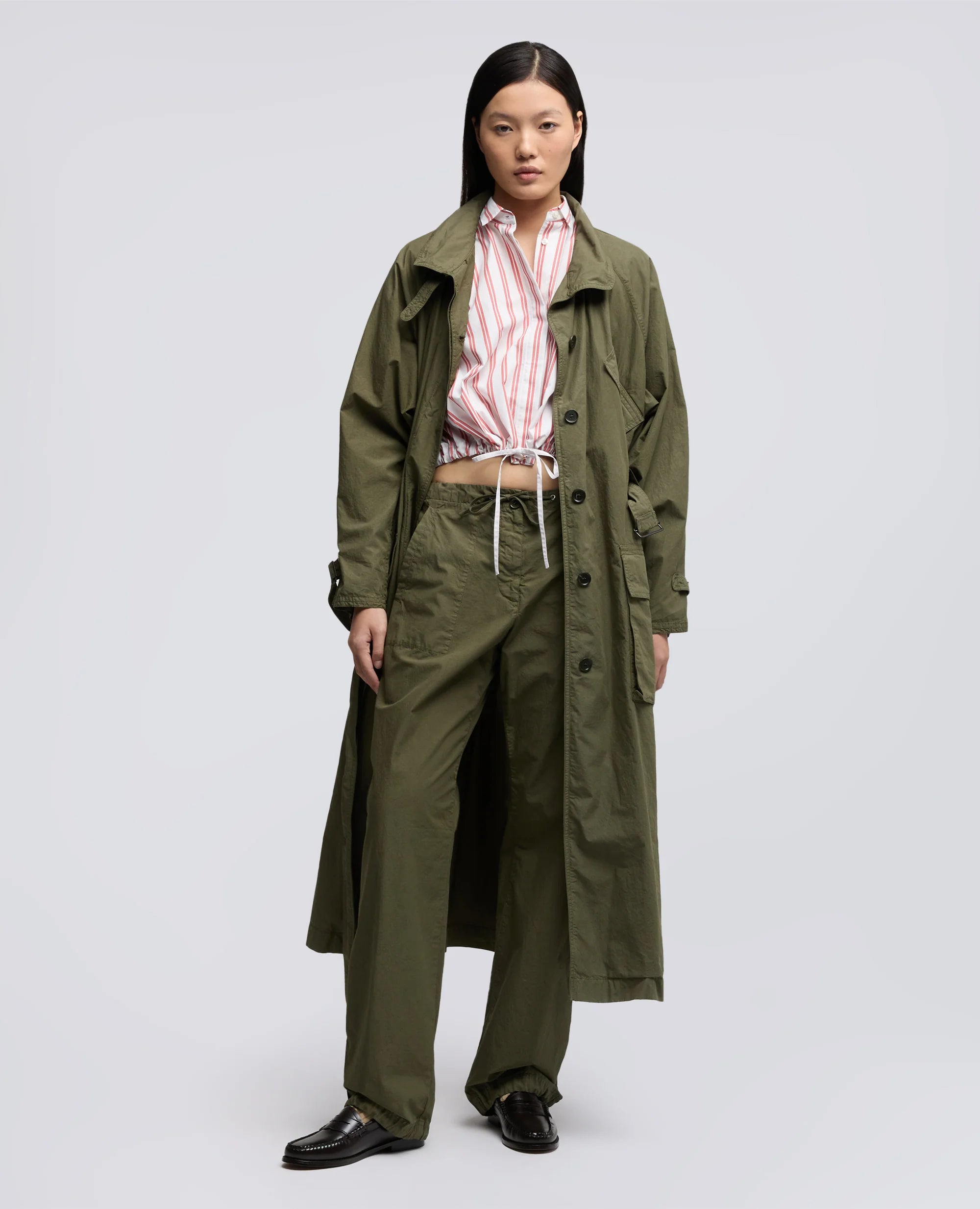 Aspesi Bomuldspoplin Bukser Military