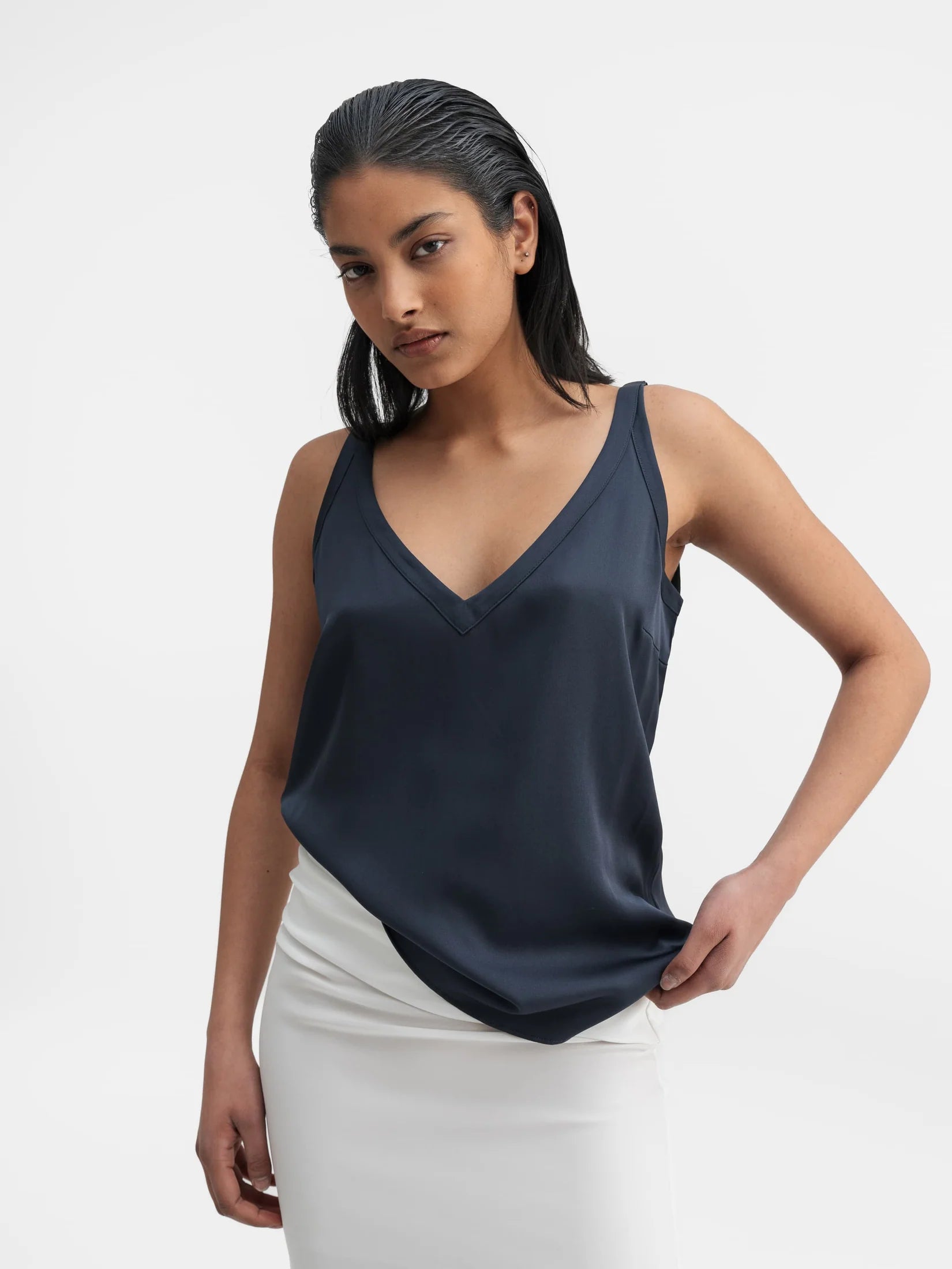 Ahlvar Gallery Shin Tanktop Blue Grey