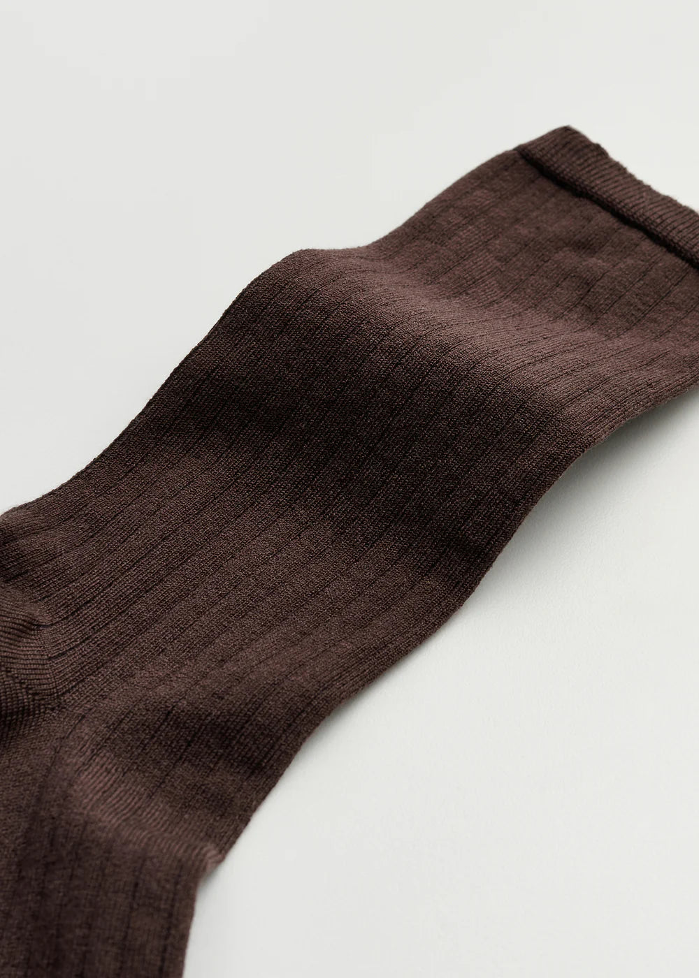 Aiayu Silk Rib Socks Walnut