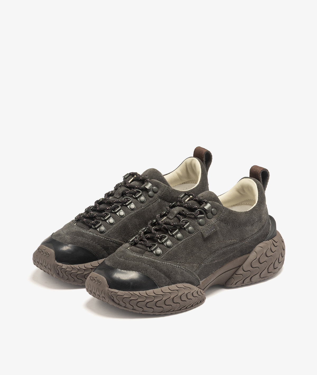 Ghôud Tyre Low/Wom Suede/Leather Asphalt/Cacao