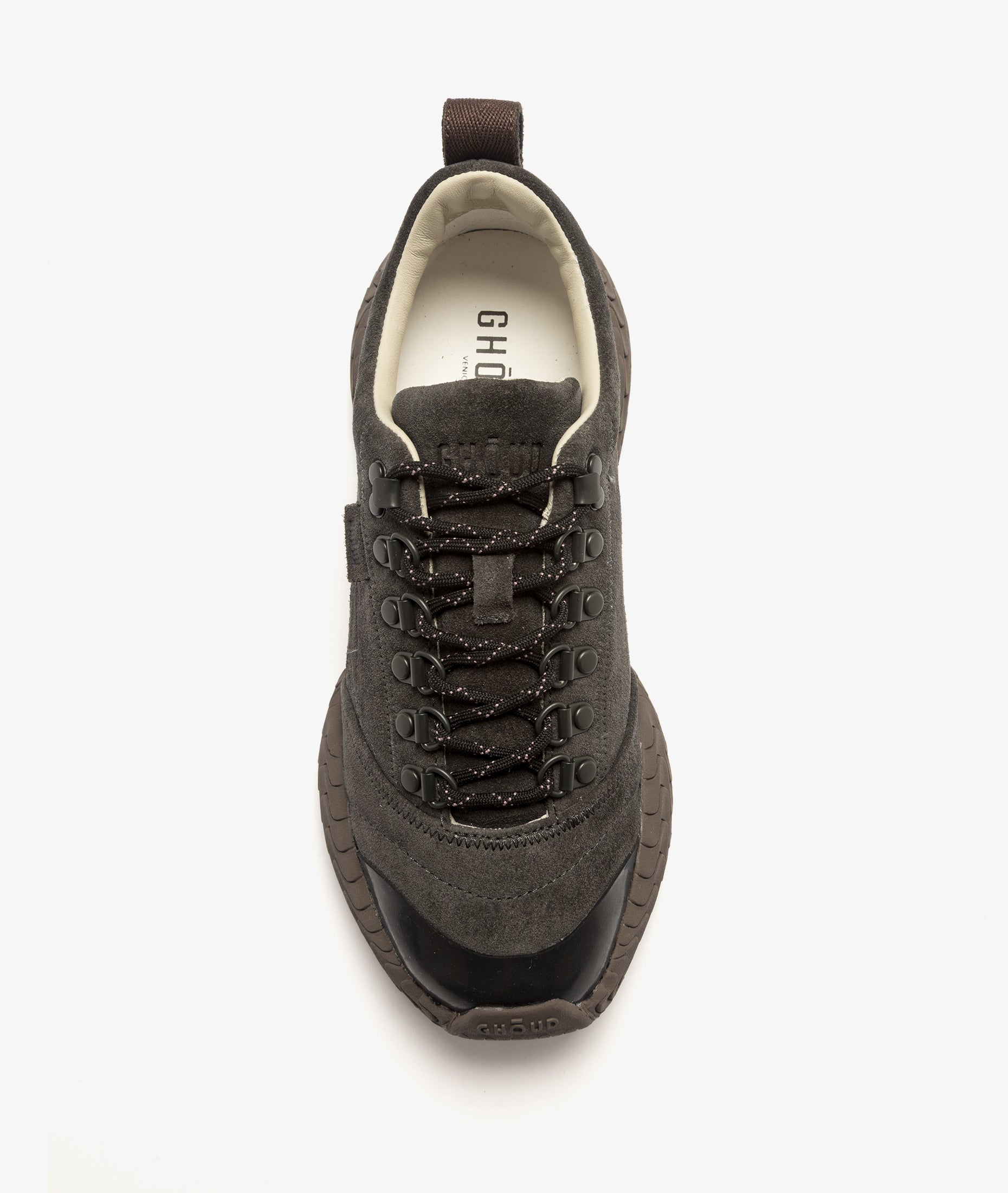 Ghôud Tyre Low/Wom Suede/Leather Asphalt/Cacao