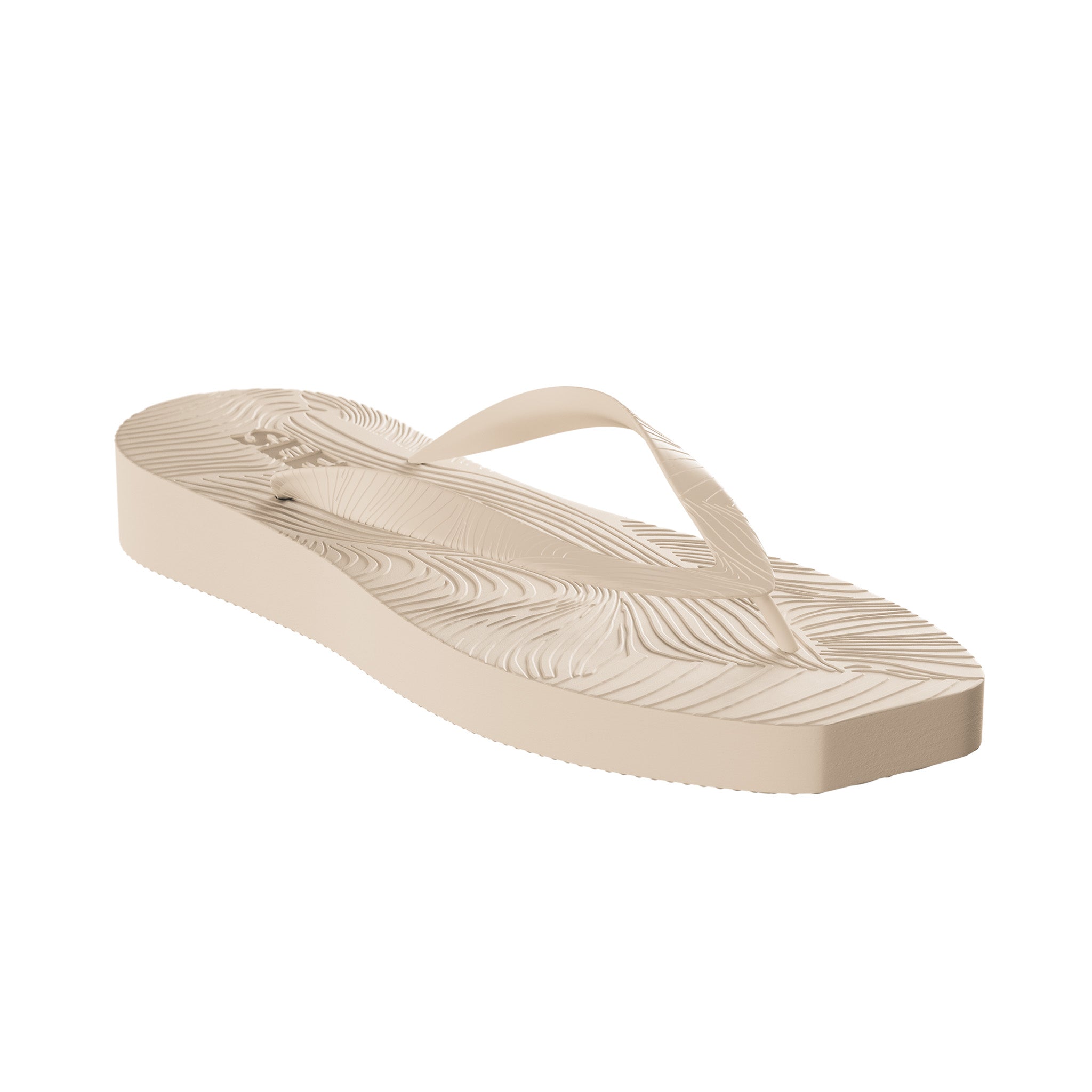 Sleepers Tapered Platform Flip Flops Eggnog