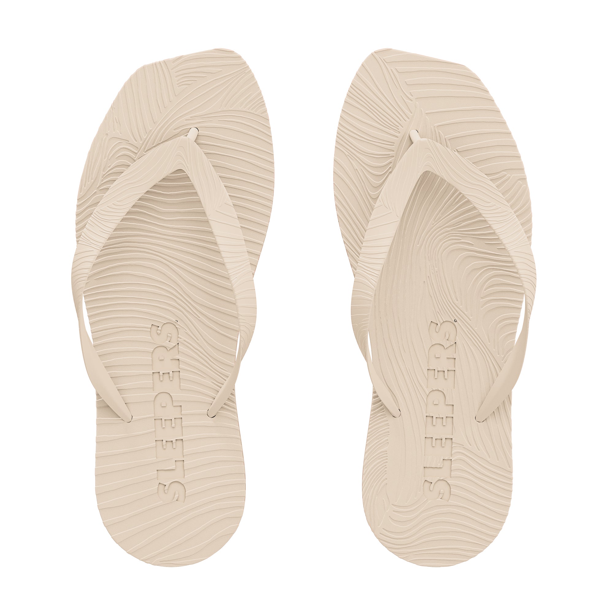 Sleepers Tapered Platform Flip Flops Eggnog