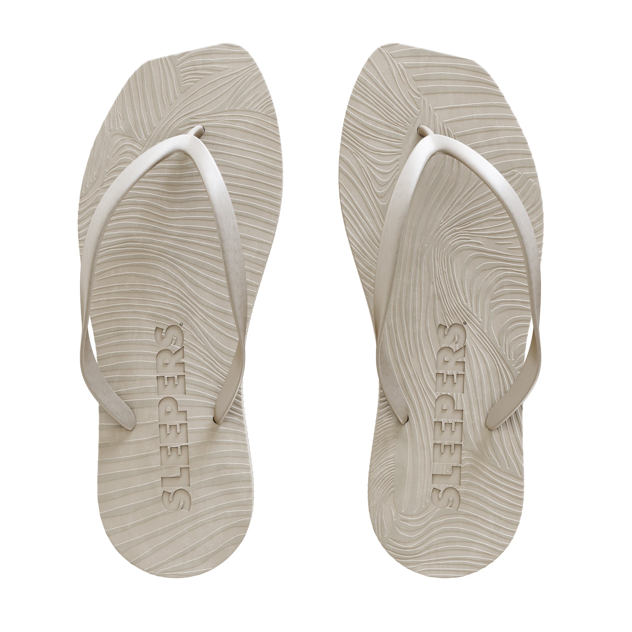 Sleepers Tapered Flip Flops Silver