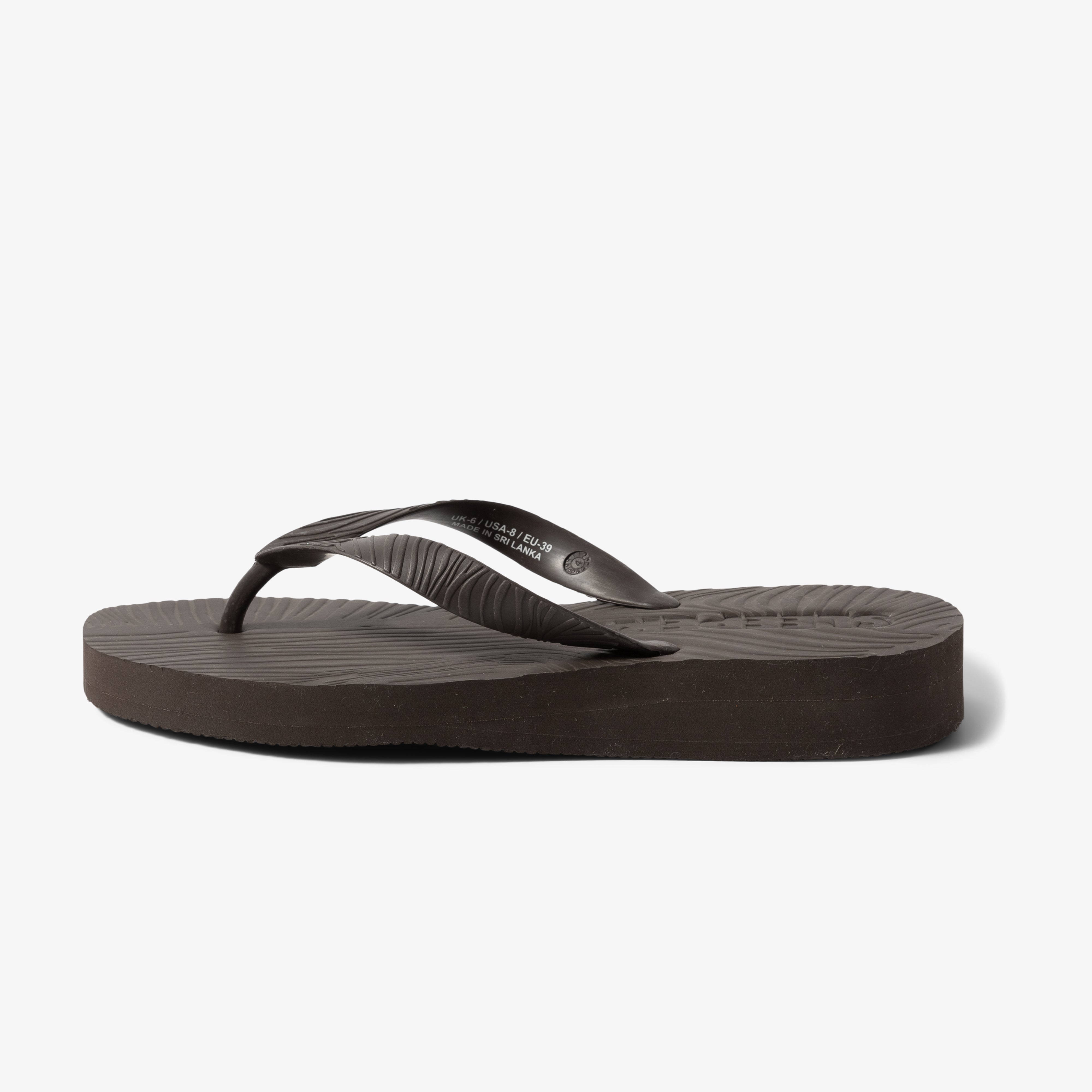 Sleepers Tapered Platform Flip Flops Brown