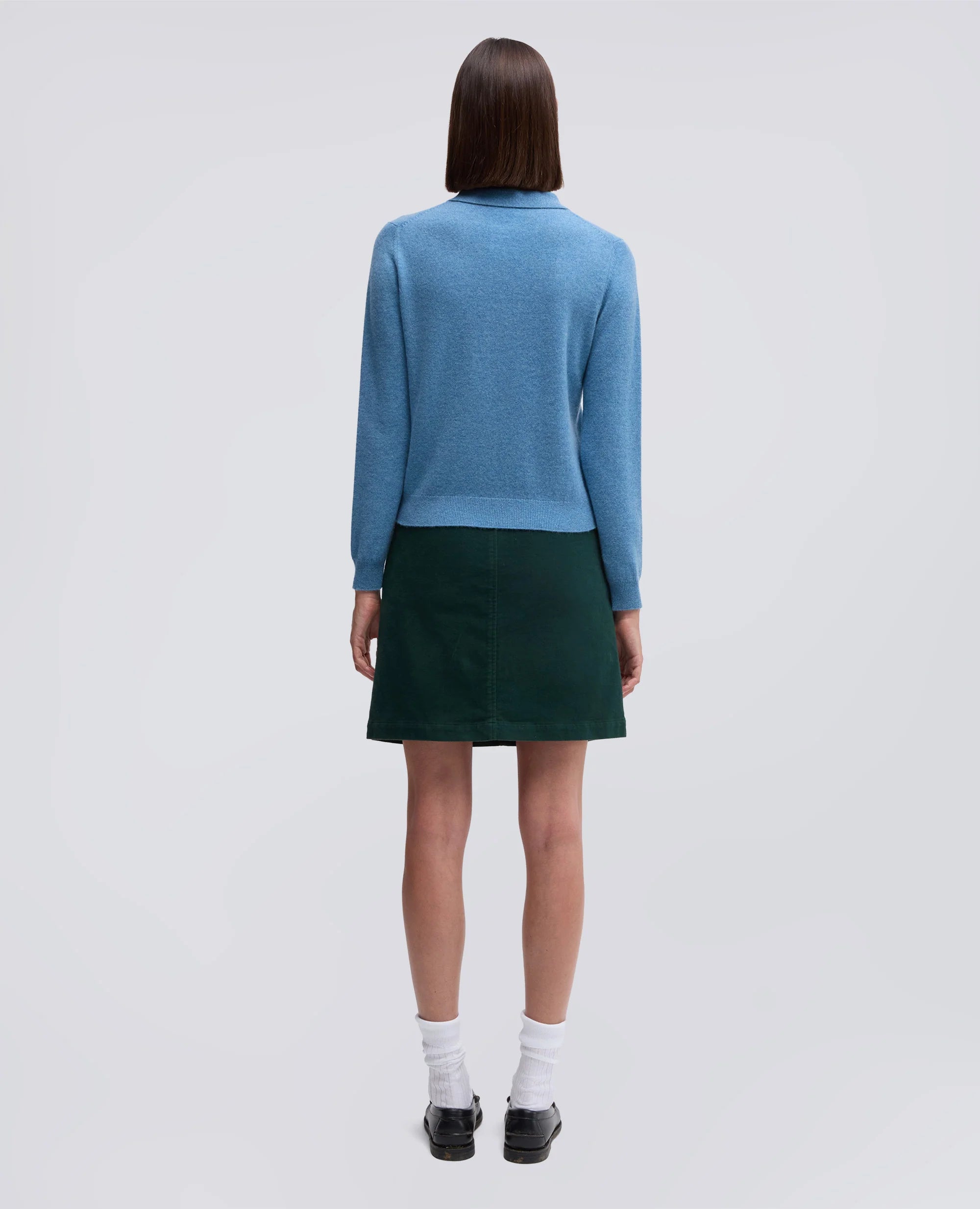 Aspesi Cashmere Poloskjorte Sky Blue