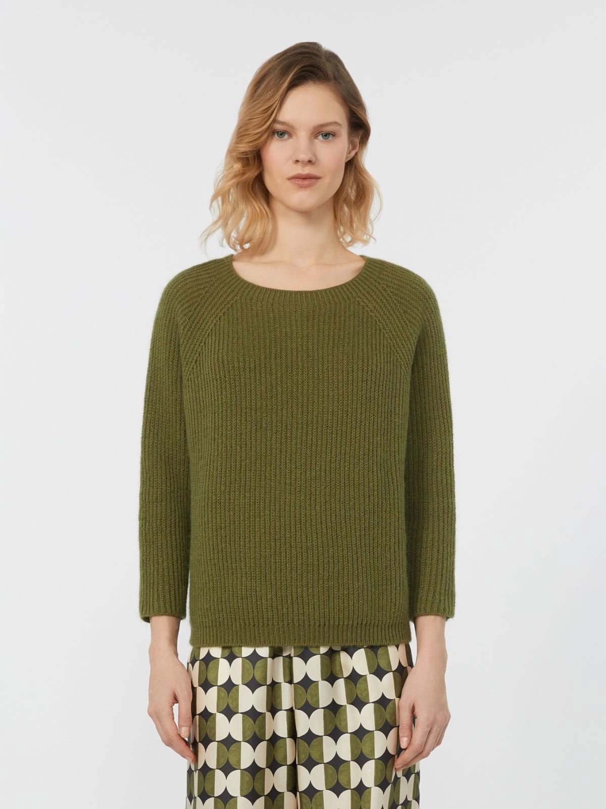 Max Mara Weekend Xeno Mohair Jumper Olive Green