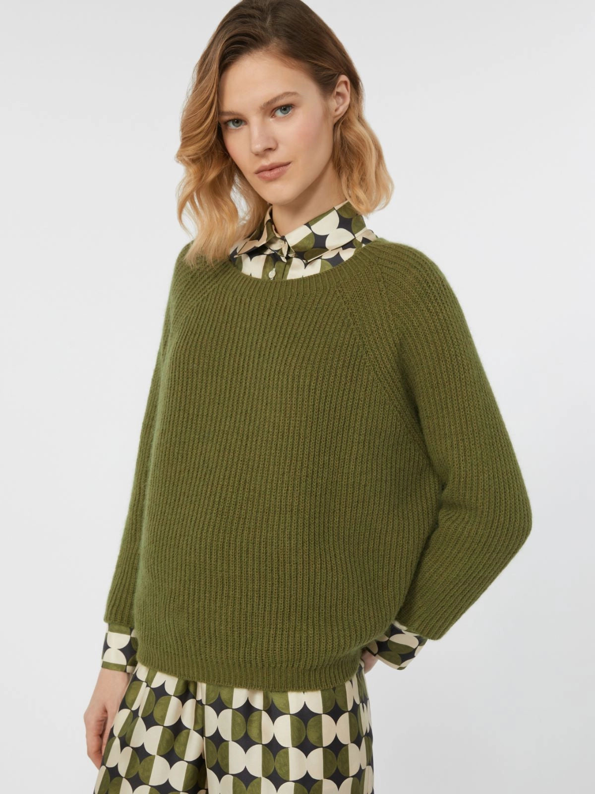 Max Mara Weekend Xeno Mohair Jumper Olive Green