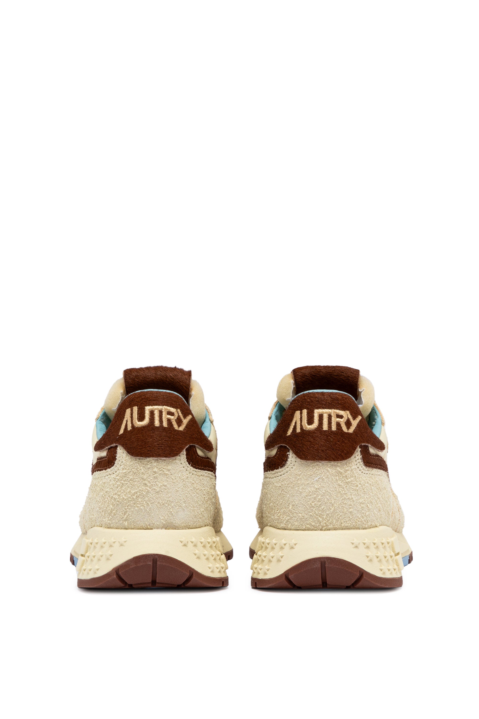 Autry Reelwind Ruskind Sneakers Ecru/Brun/Blå