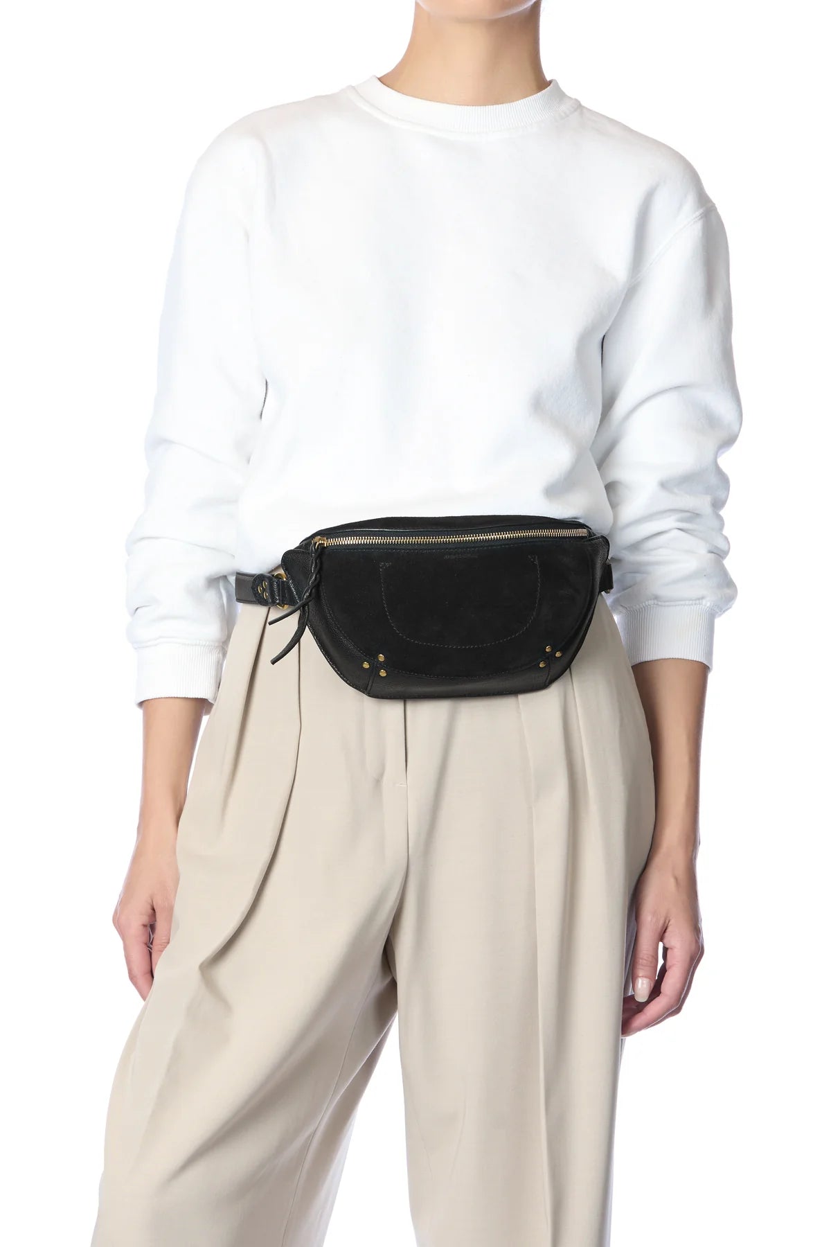Jerome Dreyfuss Lino Banane Noir Split Suede