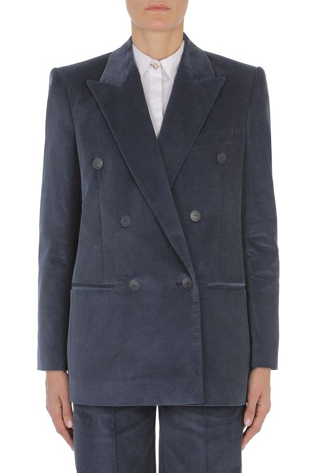Dondup Blazer i Blåt Fløjl