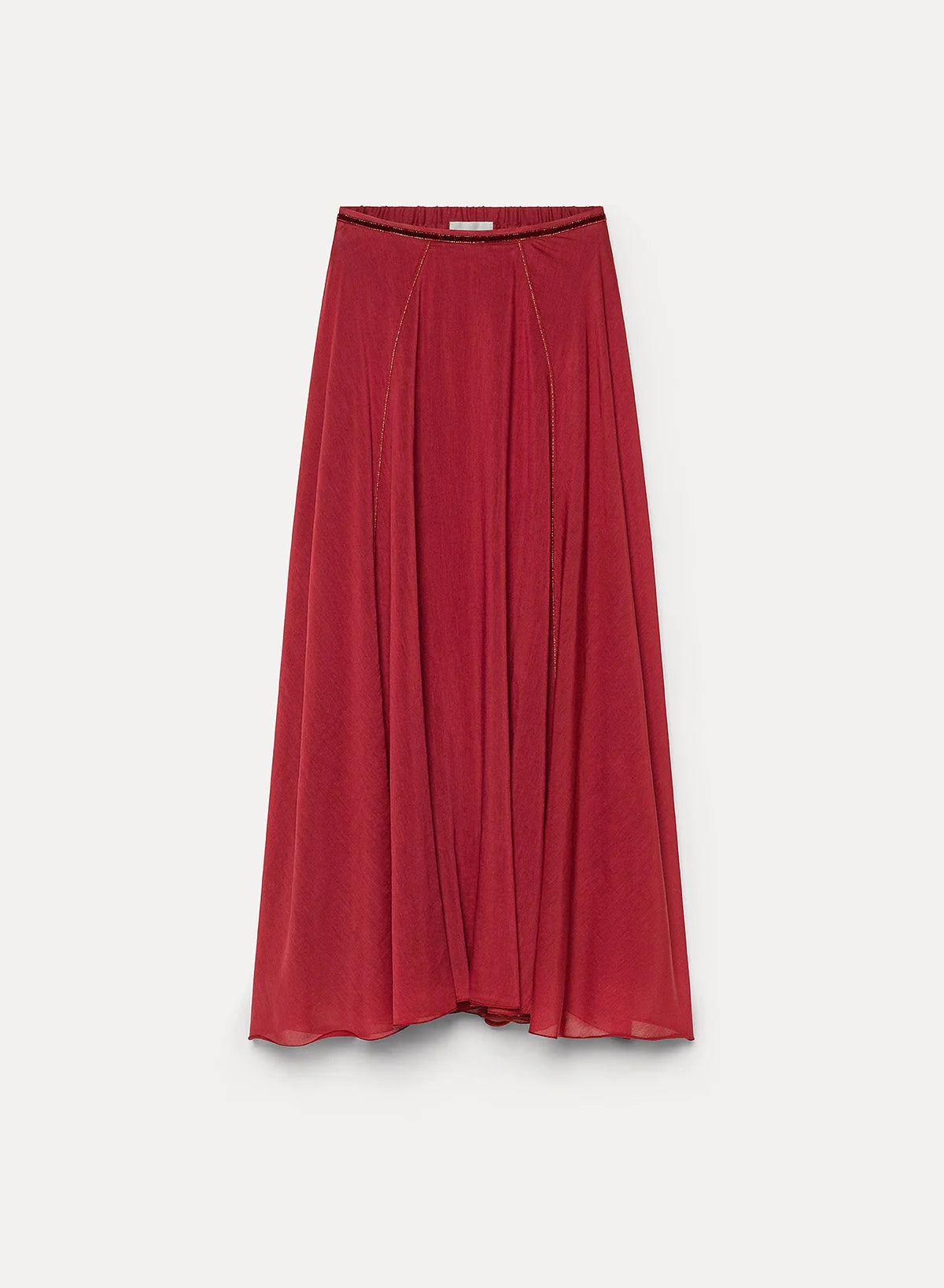 Forte Forte 15105 Cotton Silk Voile Skirt Pomgranate