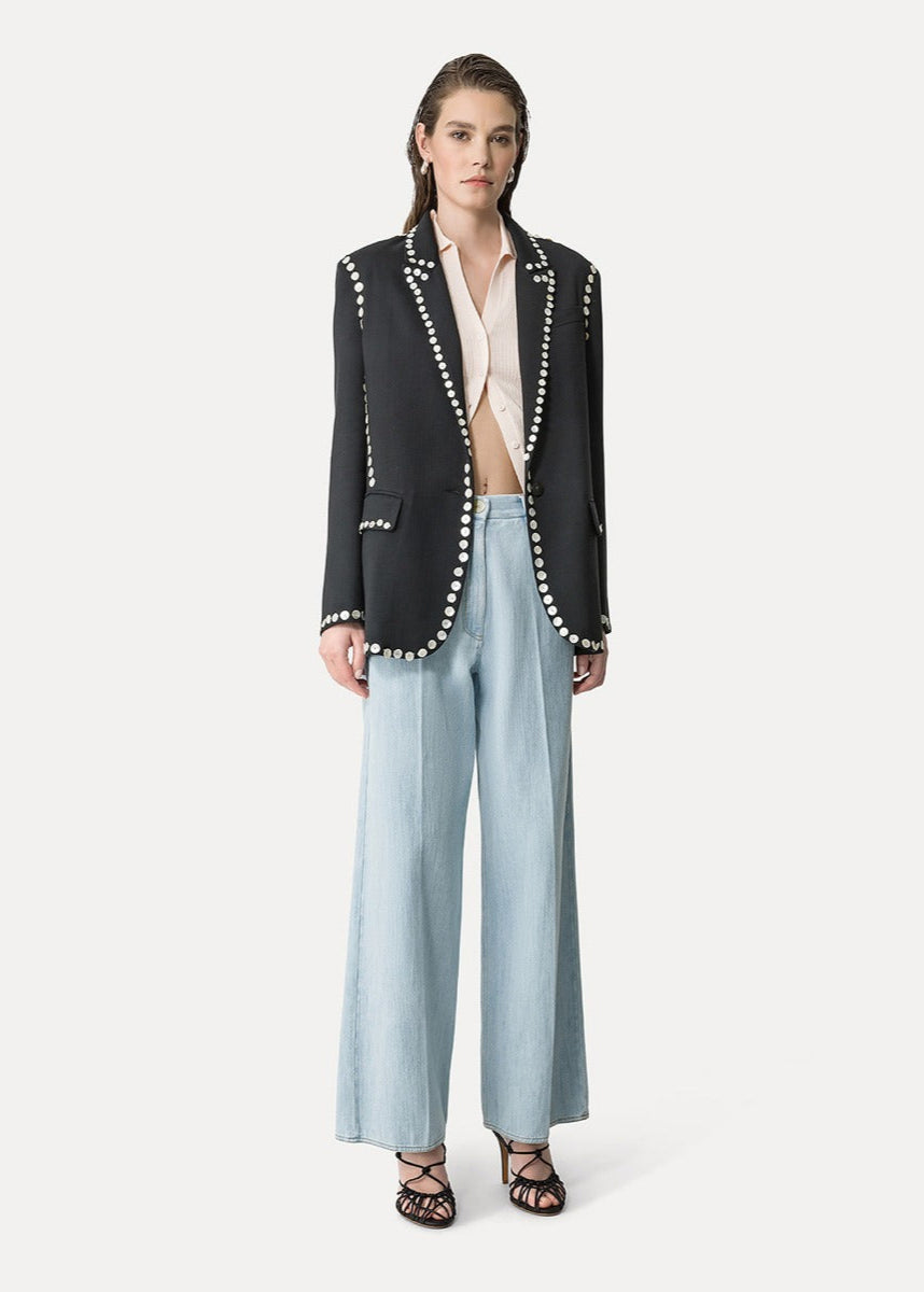 Forte Forte 13546 Cotton Denim Calvery Pants