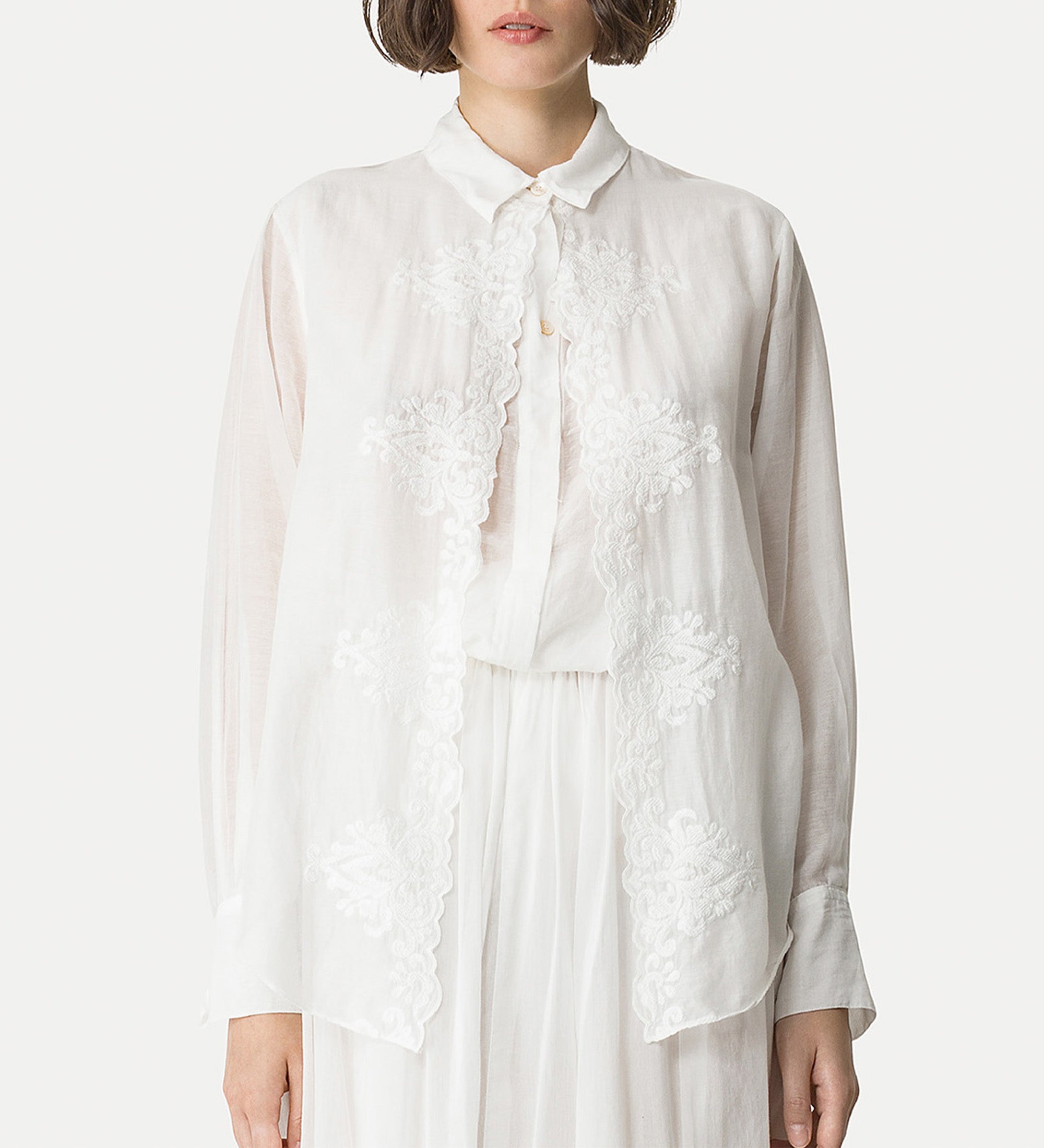 Forte Forte 14615 Embroidered Voile Shirt