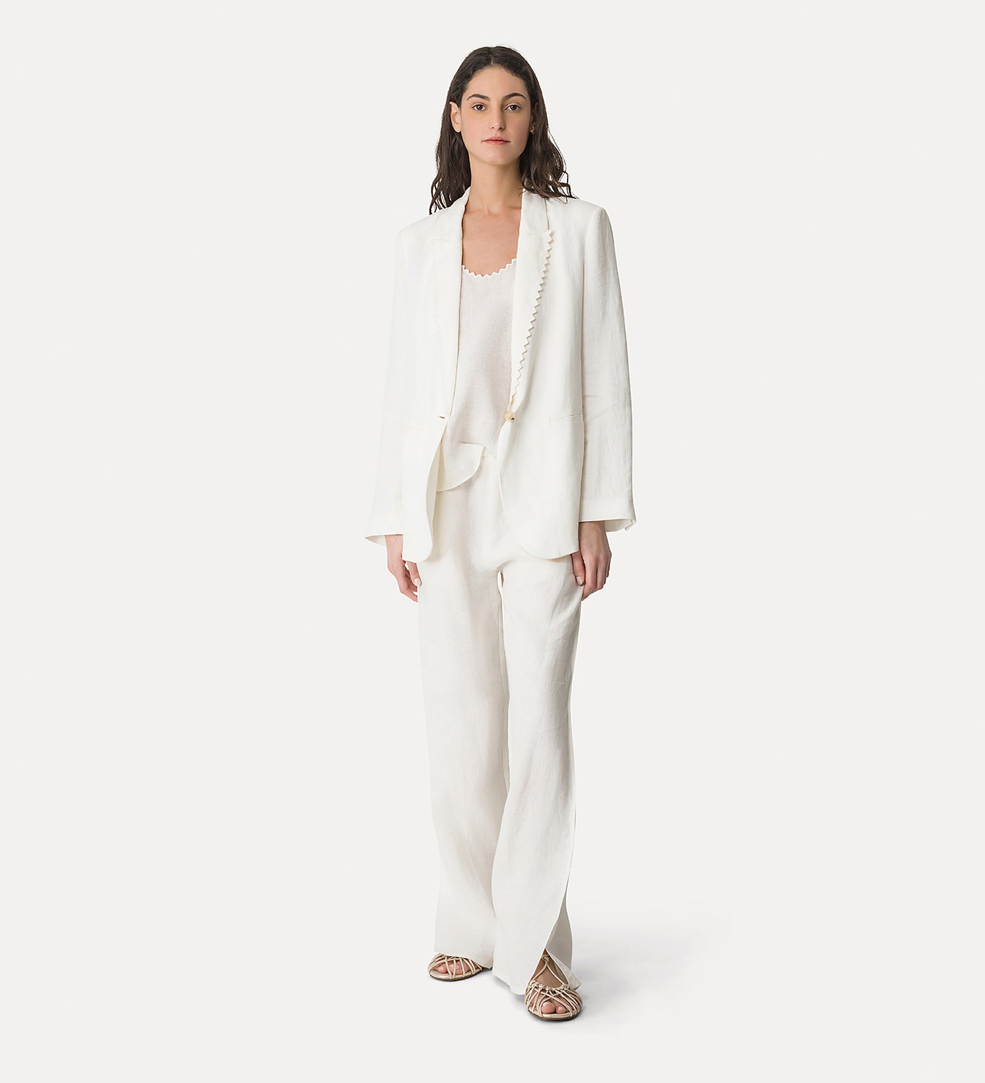 Forte Forte 14825 Chic Linen Jacket w. Embroidery