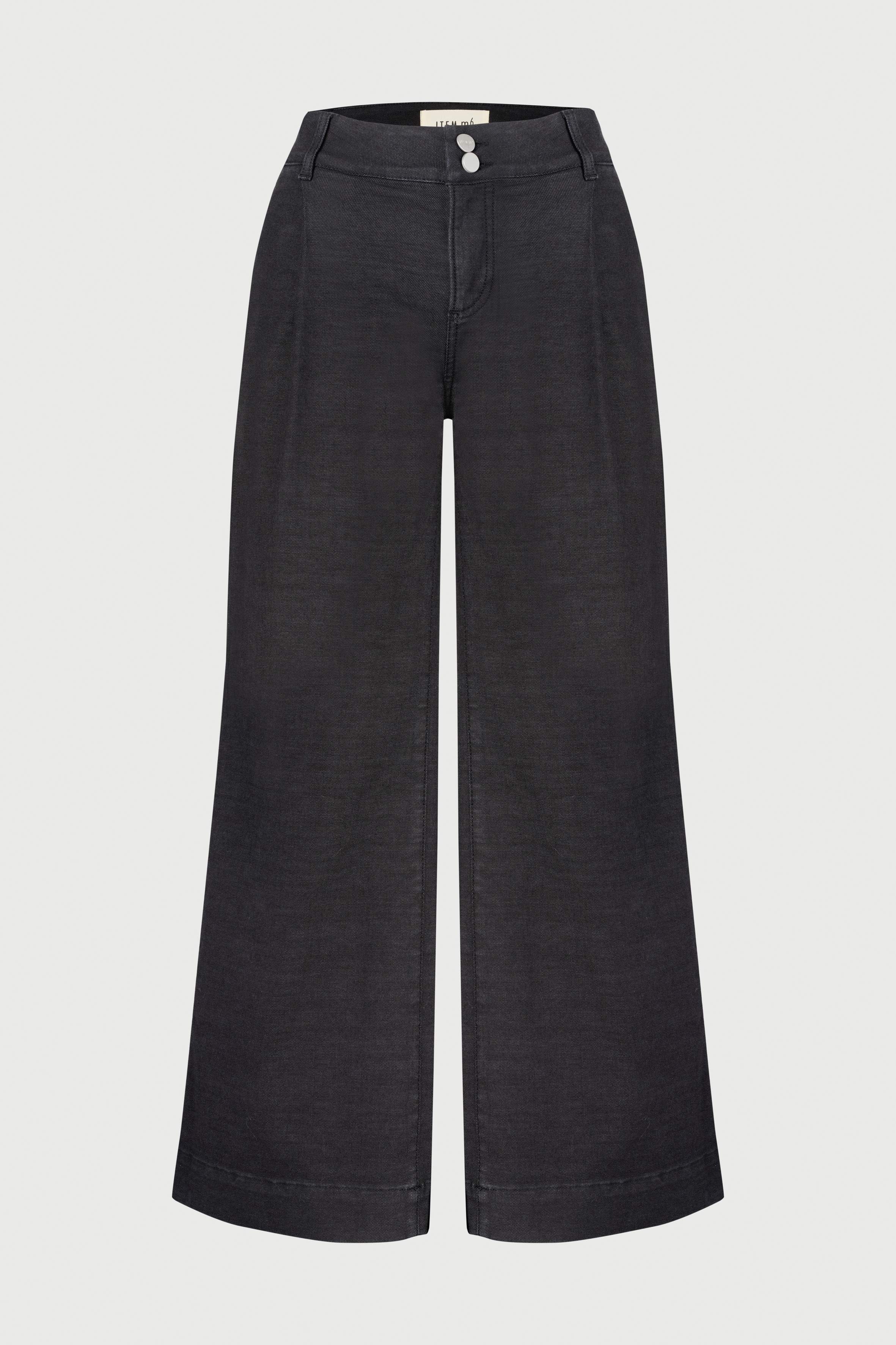 ITEM m6 Loose Panama Pants Rinsed Black
