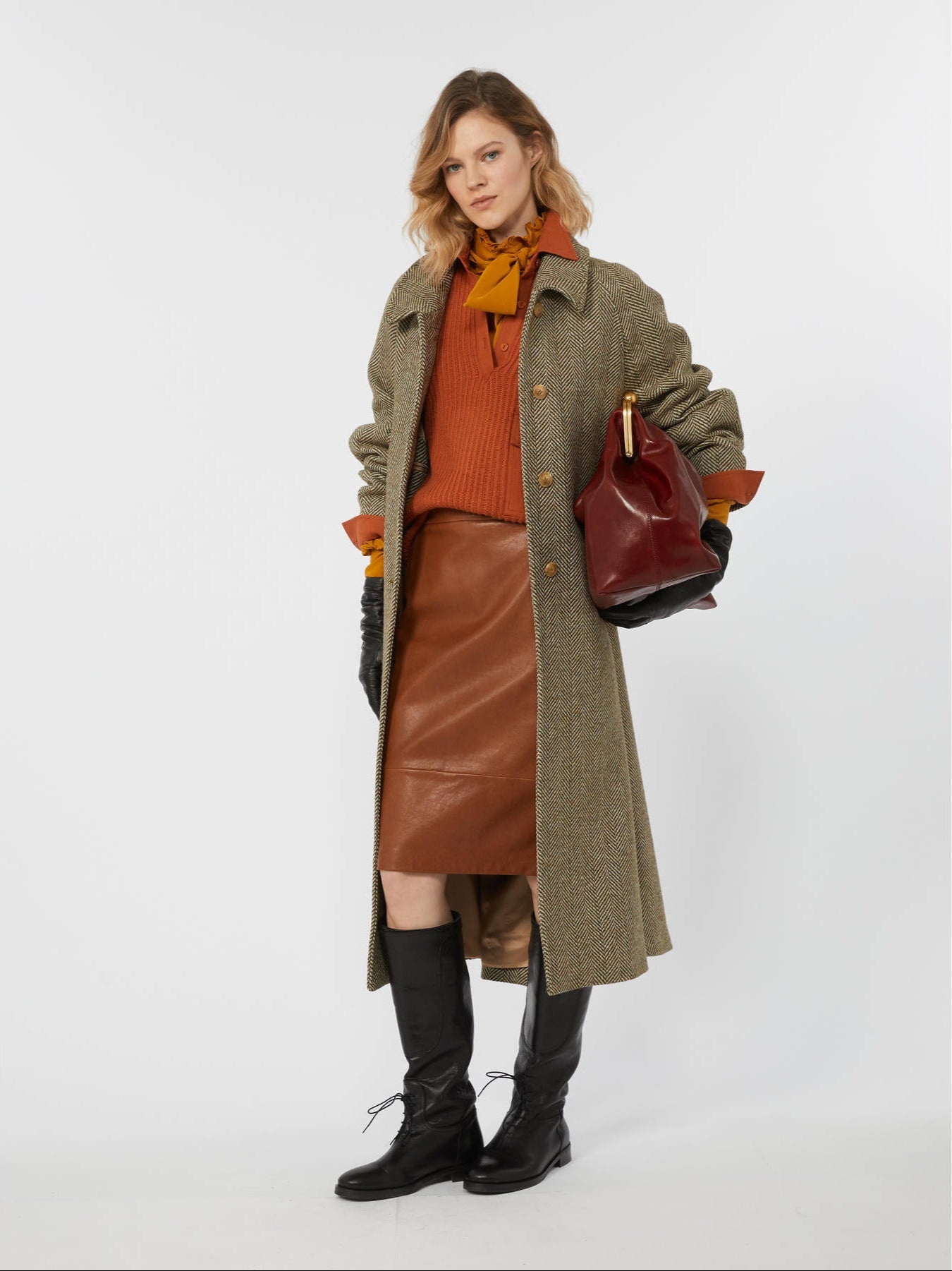 Max Mara Weekend Papaile Skind Nederdel