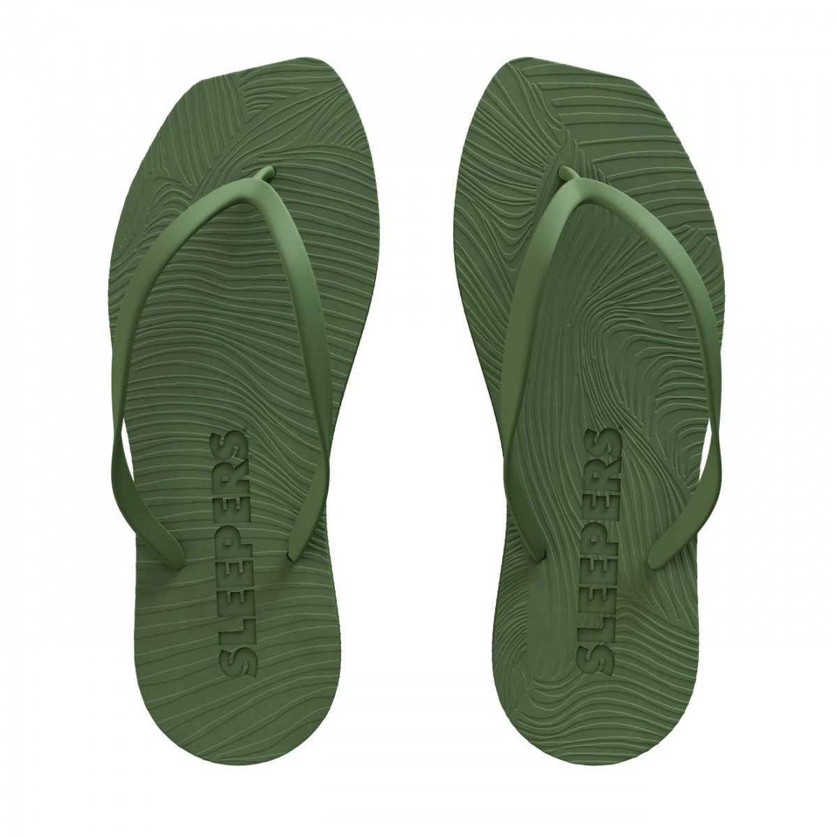 Sleepers Tapered Flip Flops Army Green
