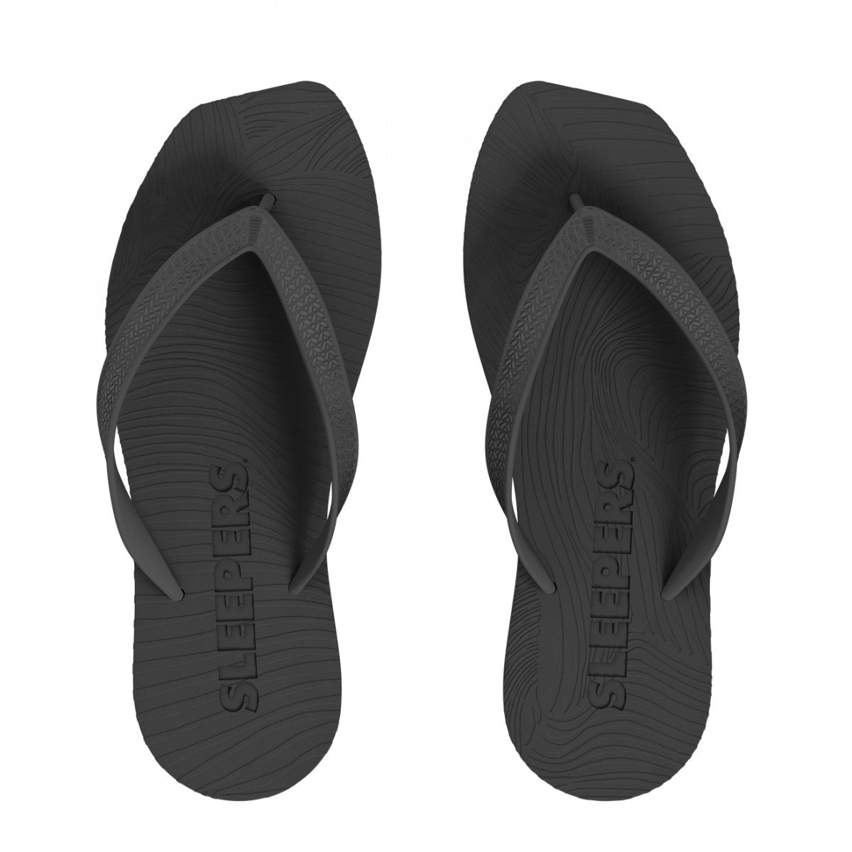 Sleepers Tapered Platform Flip Flops Black