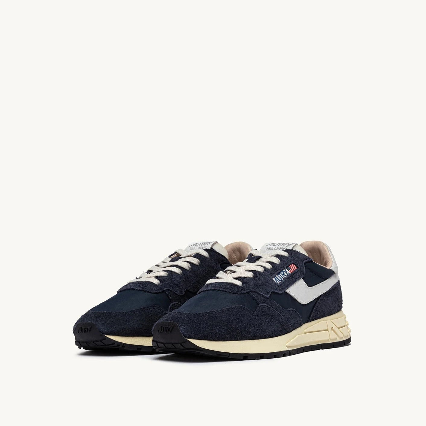 Autry Reelwind Ruskind Sneakers Blue Space/Hvid