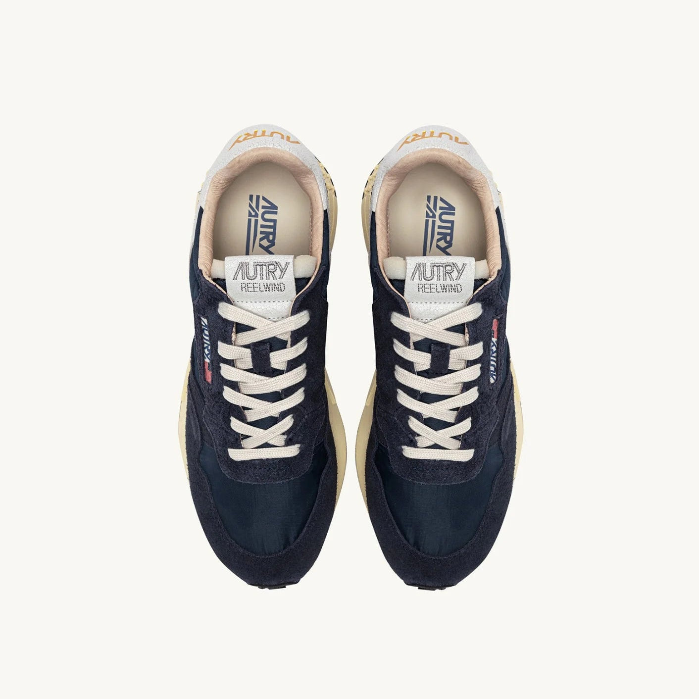 Autry Reelwind Ruskind Sneakers Blue Space/Hvid