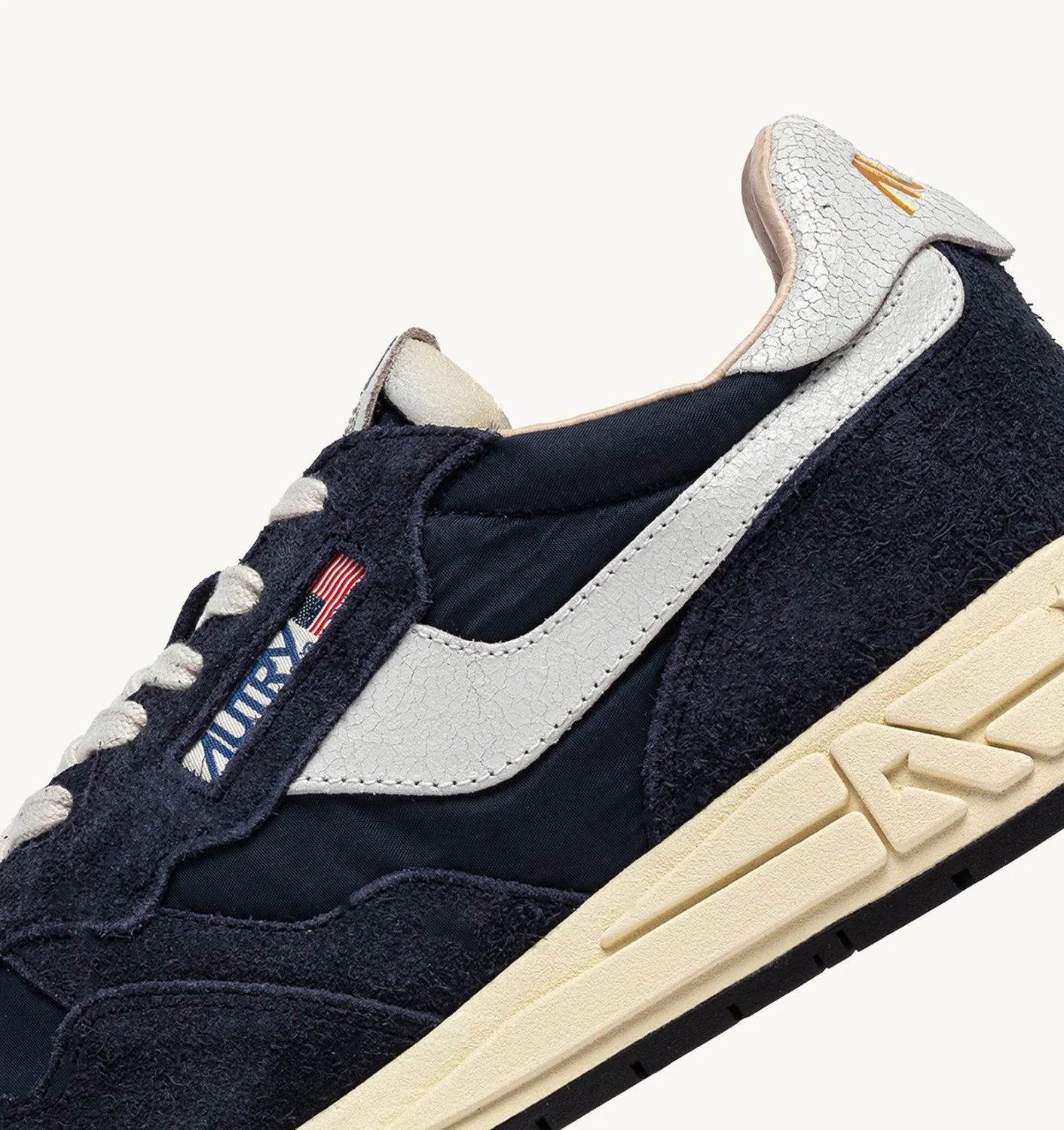 Autry Reelwind Ruskind Sneakers Blue Space/Hvid