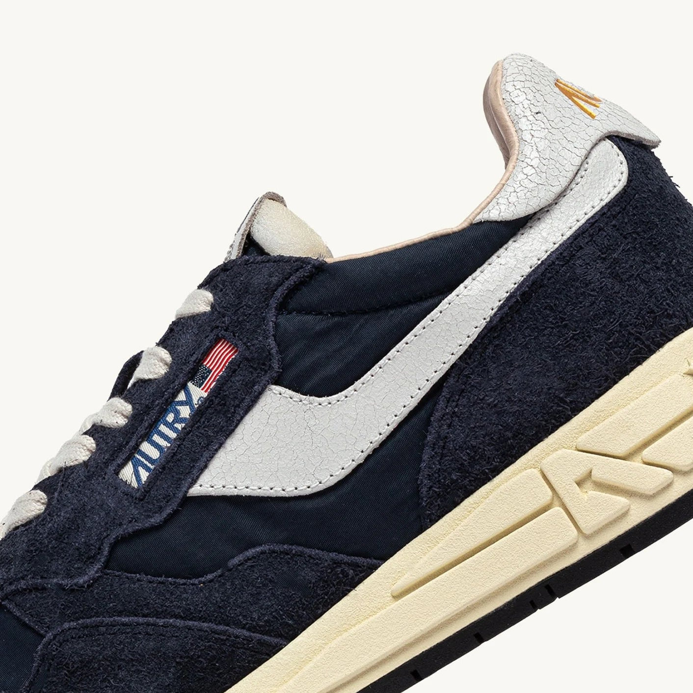 Autry Reelwind Ruskind Sneakers Blue Space/Hvid