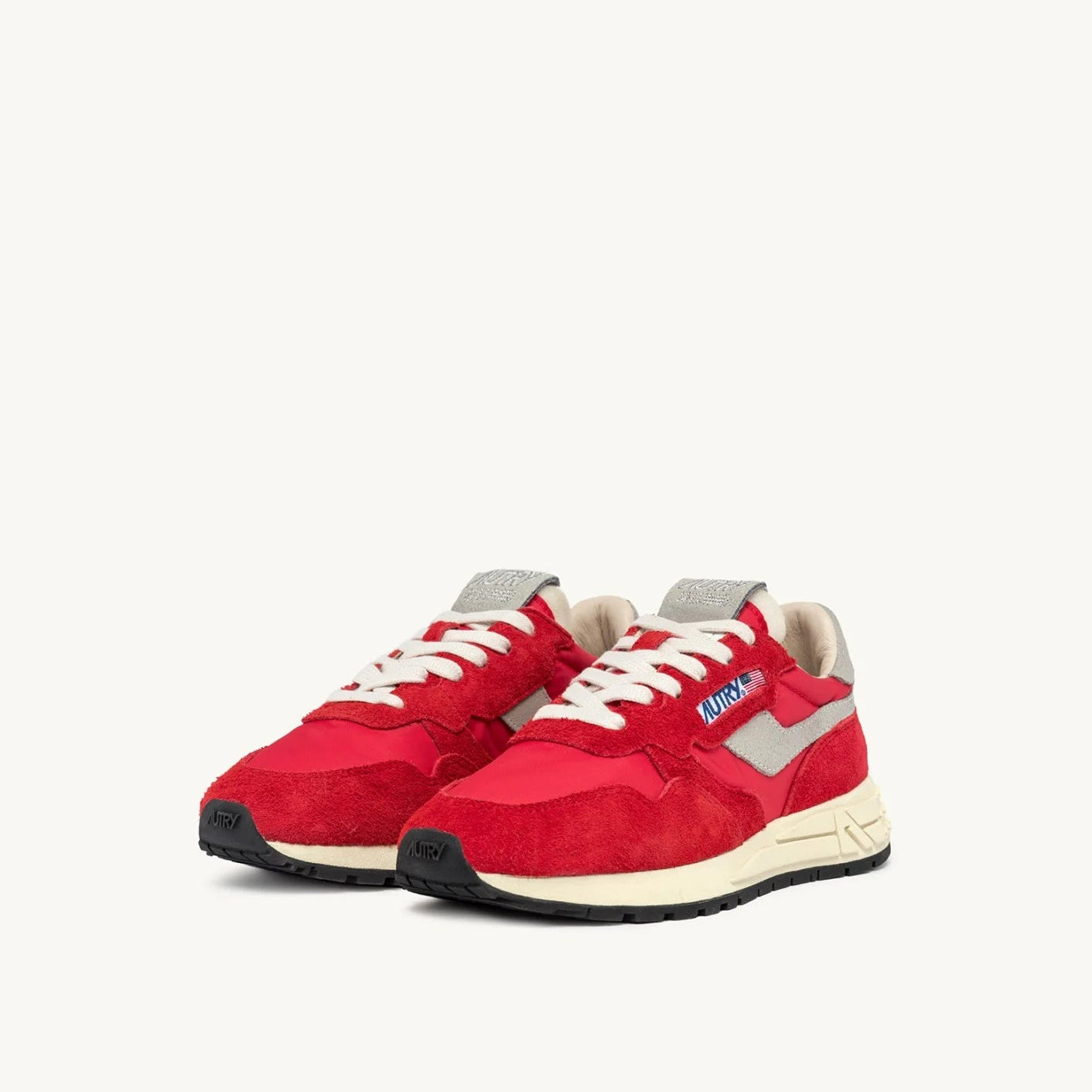 Autry Reelwind Ruskind Sneakers Rød