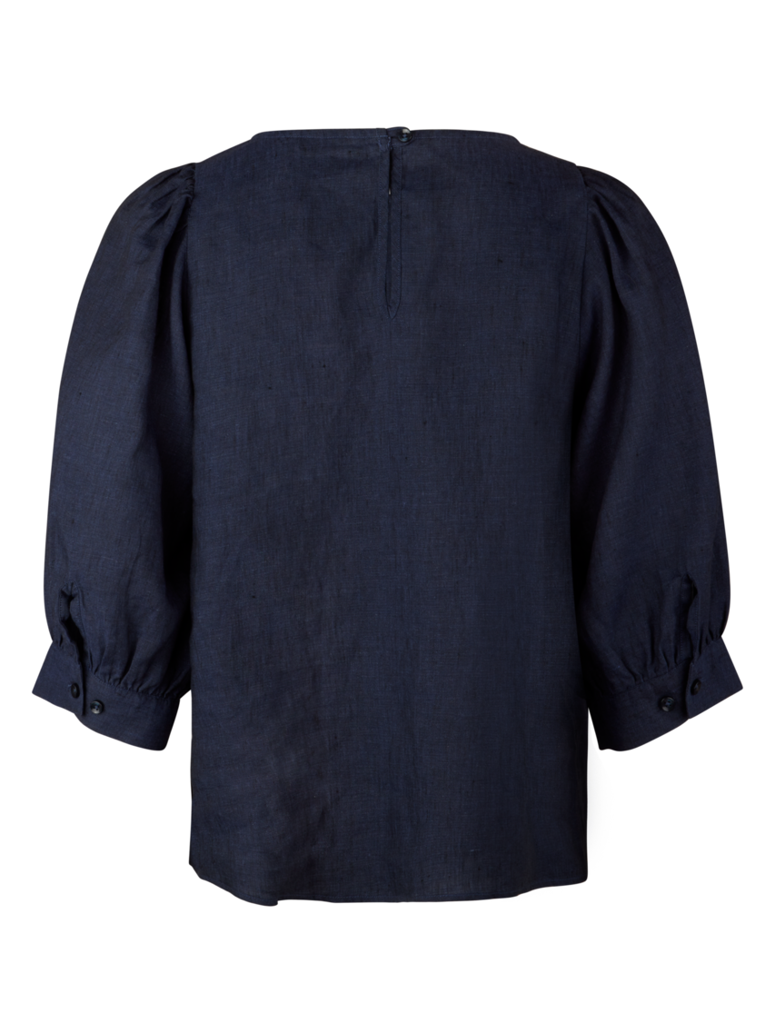 Stenströms Carmen Hør Bluse Navy