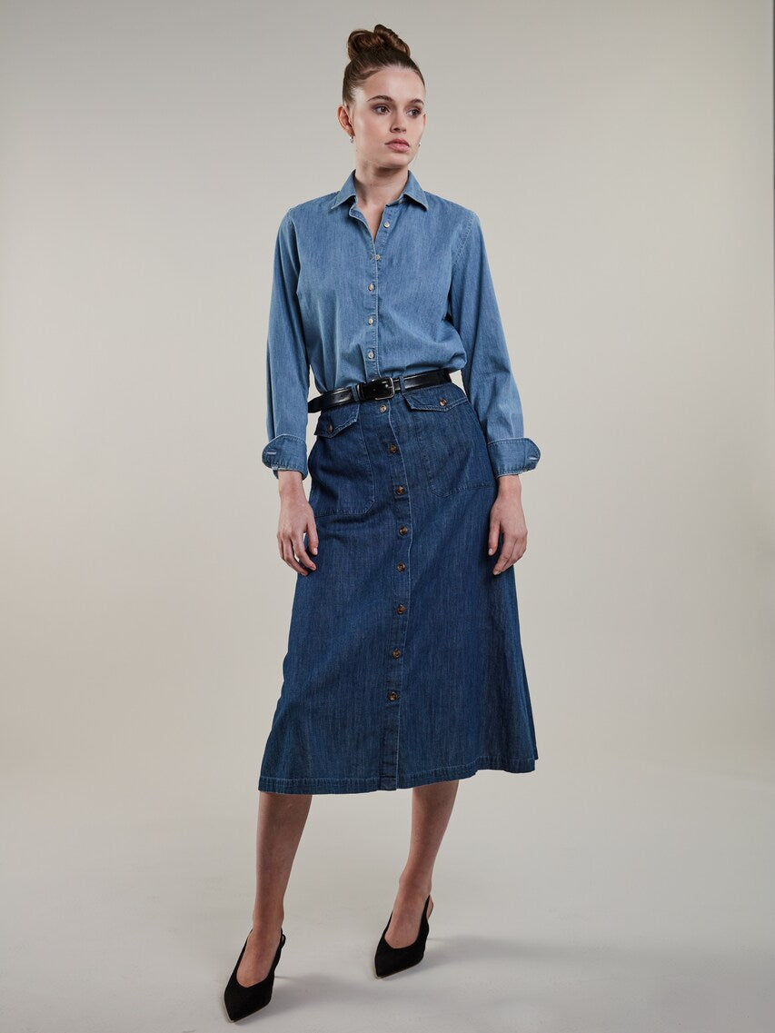 Stenströms Heidi Denim Nederdel Blå
