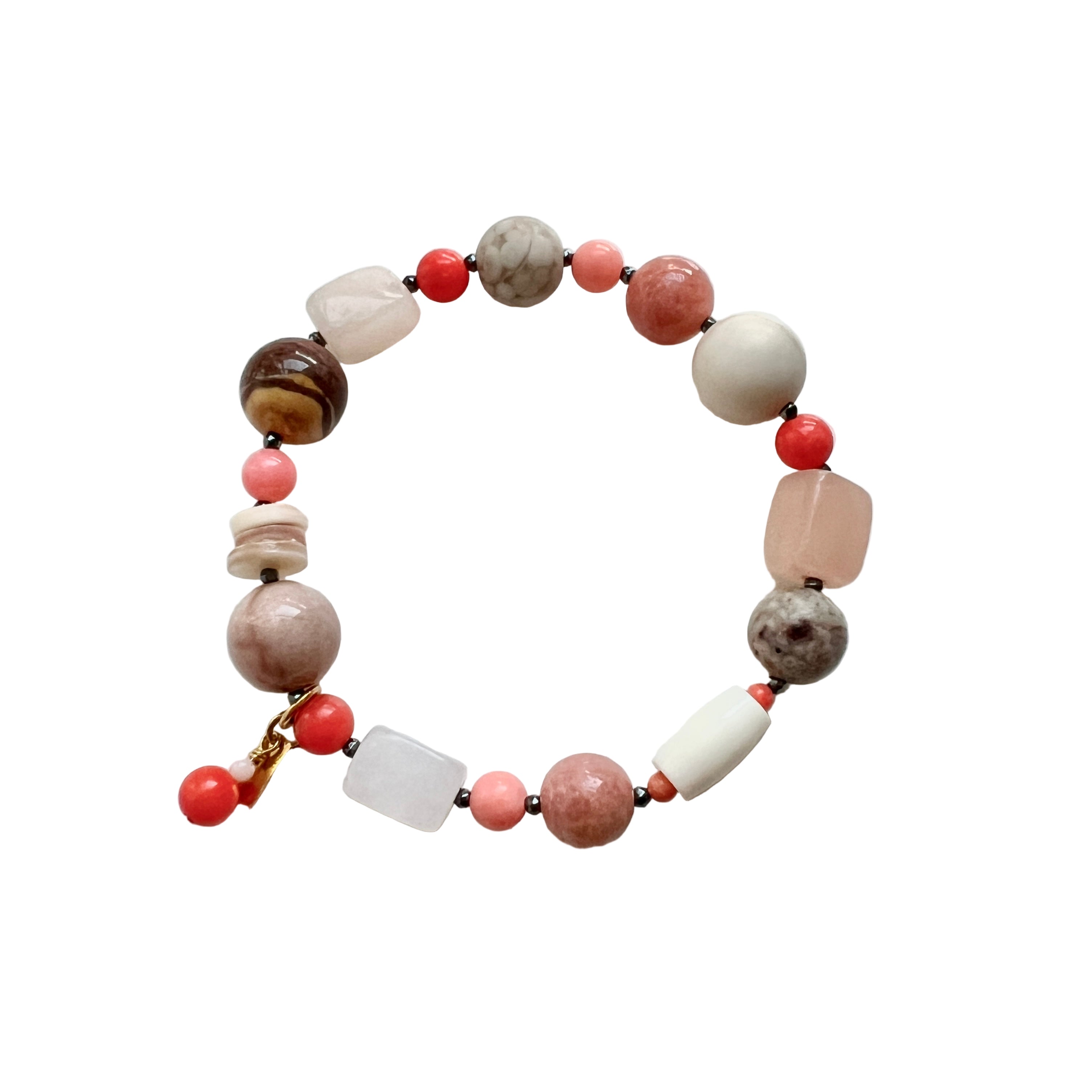 Limkilde Armbånd Rosa/Creme Perler