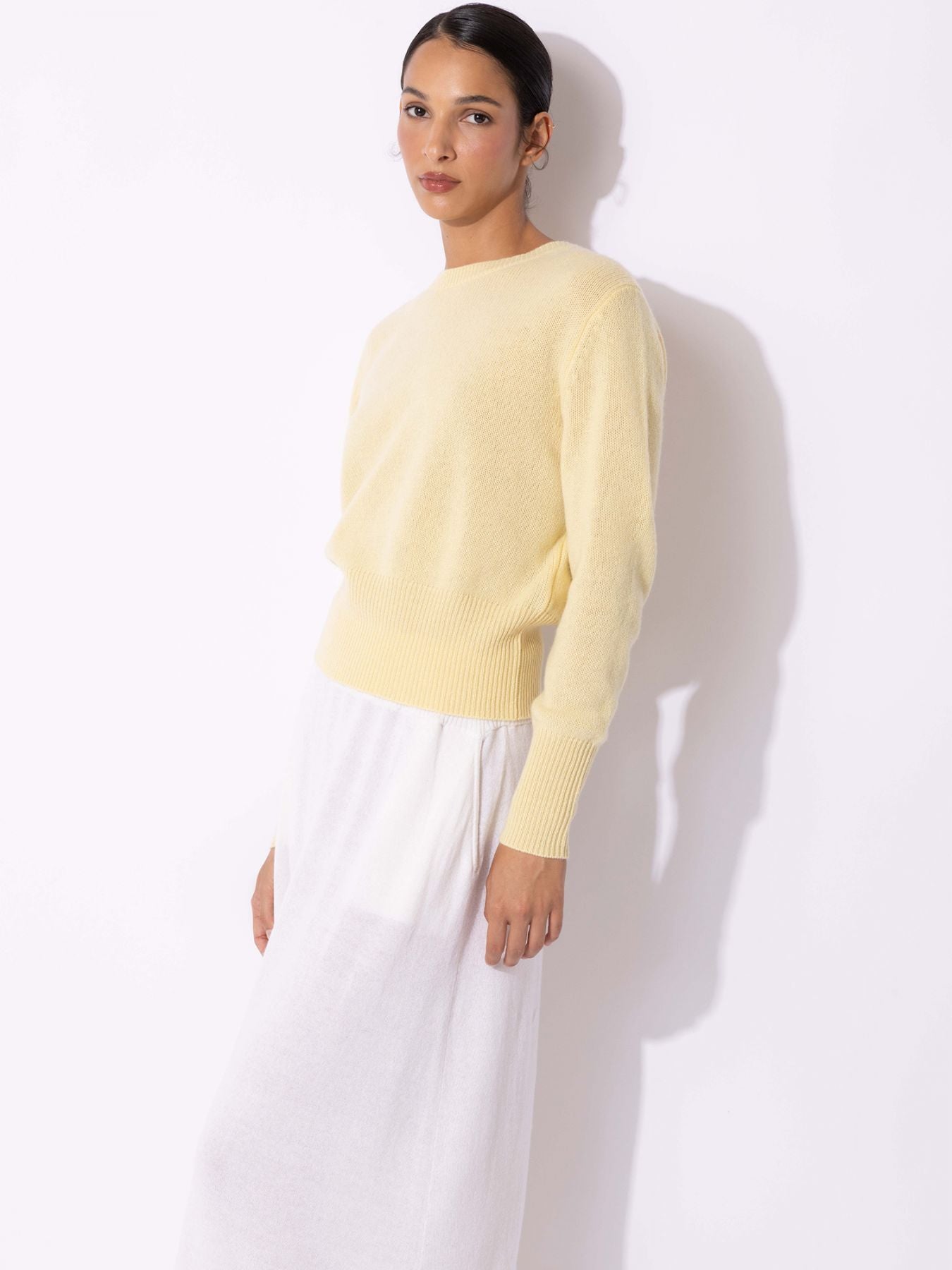 FTC Cashmere Bådhals Sweater Vanilla