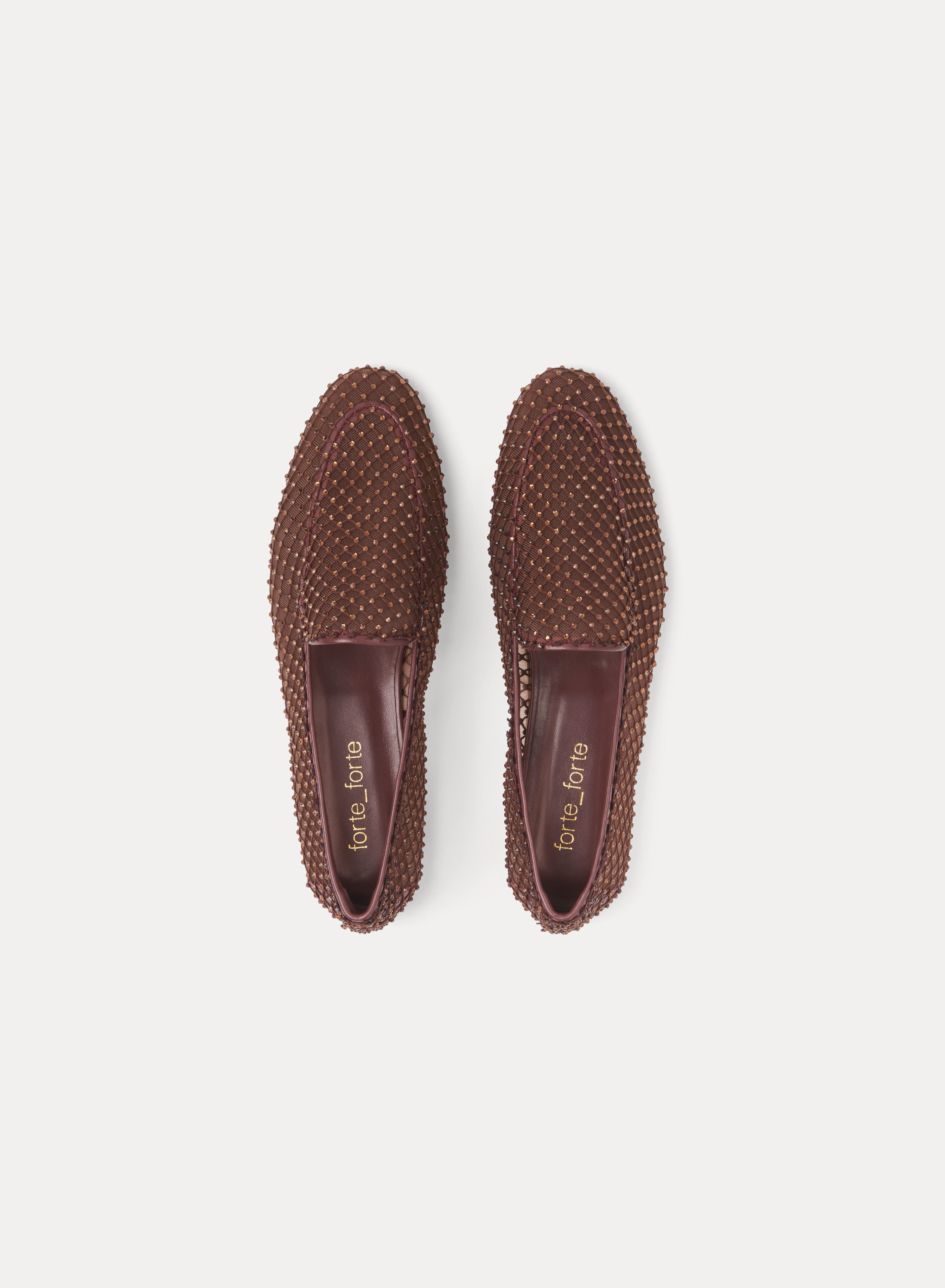 Forte Forte 14716 Mesh Loafers w. Diamanté Detailing