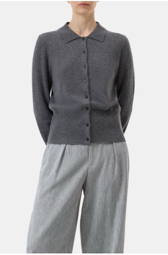 Closed Cashmere Cardigan Dark Grey Melange