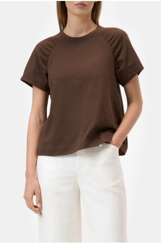 Closed Gathered T-shirt Maple Brown