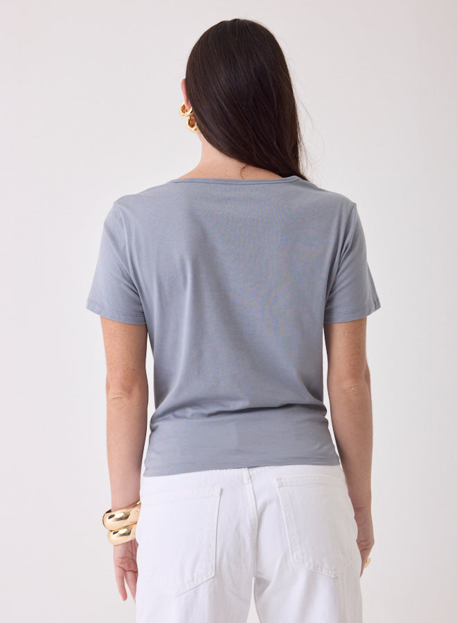 Majestic Filature T-shirt m. Bindedetalje Cap Horn