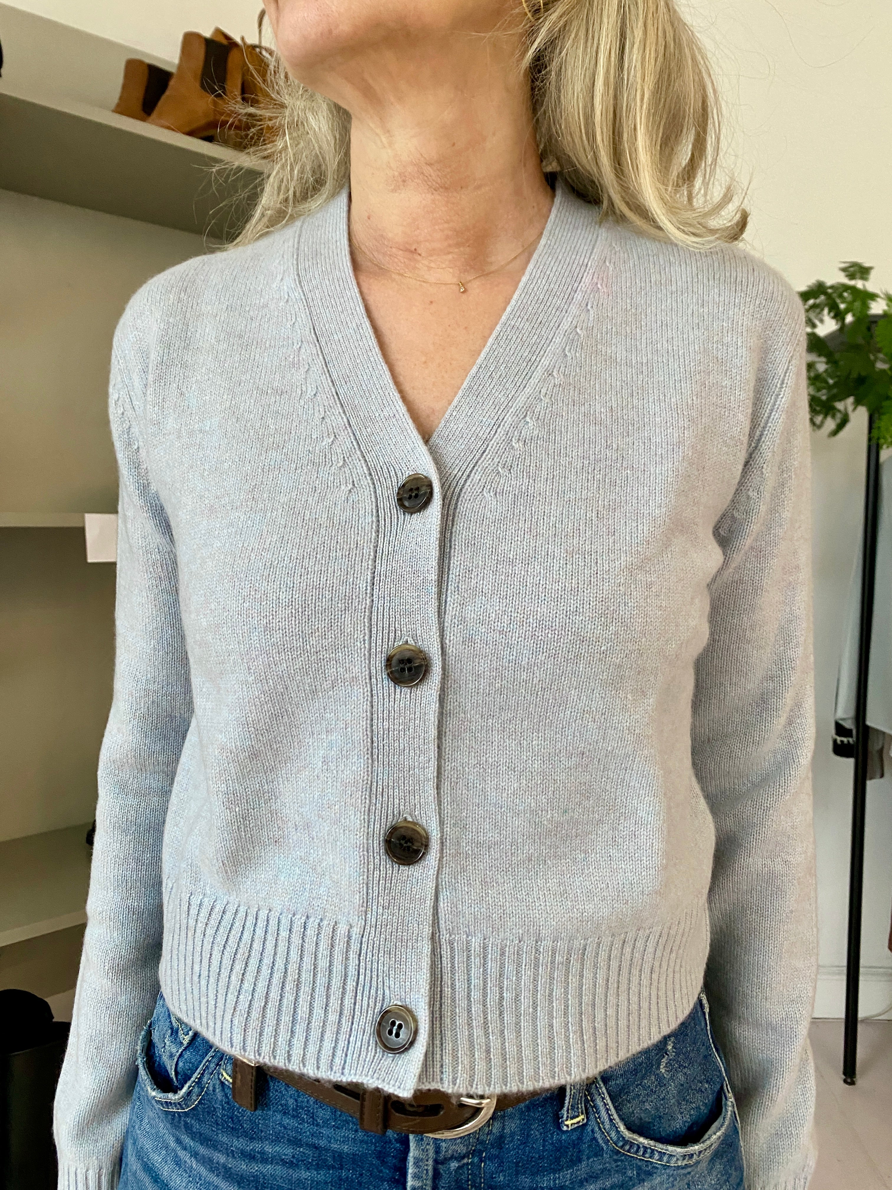 Lisa Yang Marion Cardigan Misty Blue