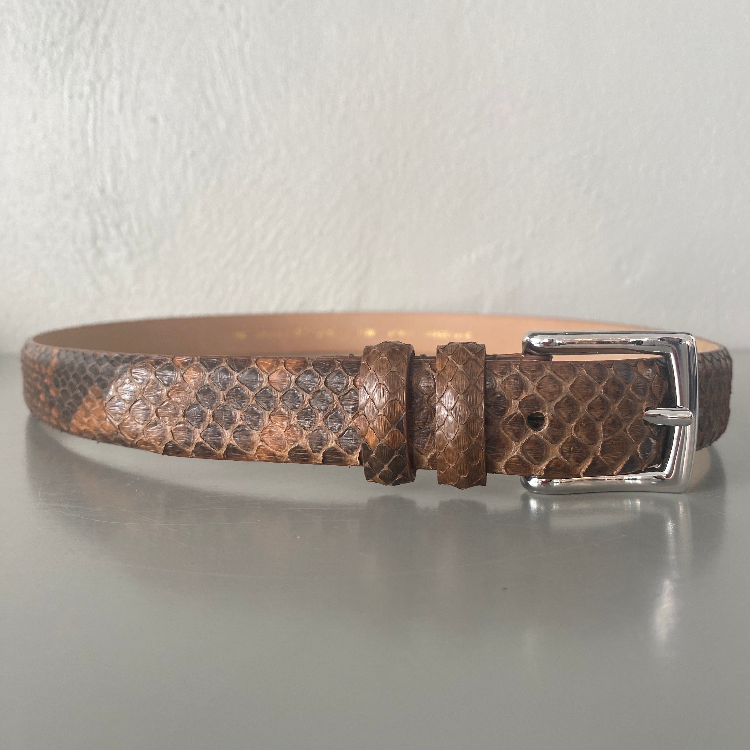 Gavazzeni Real Python Bælte Marrone