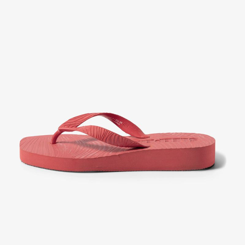 Sleepers Tapered Platform Flip Flops Red