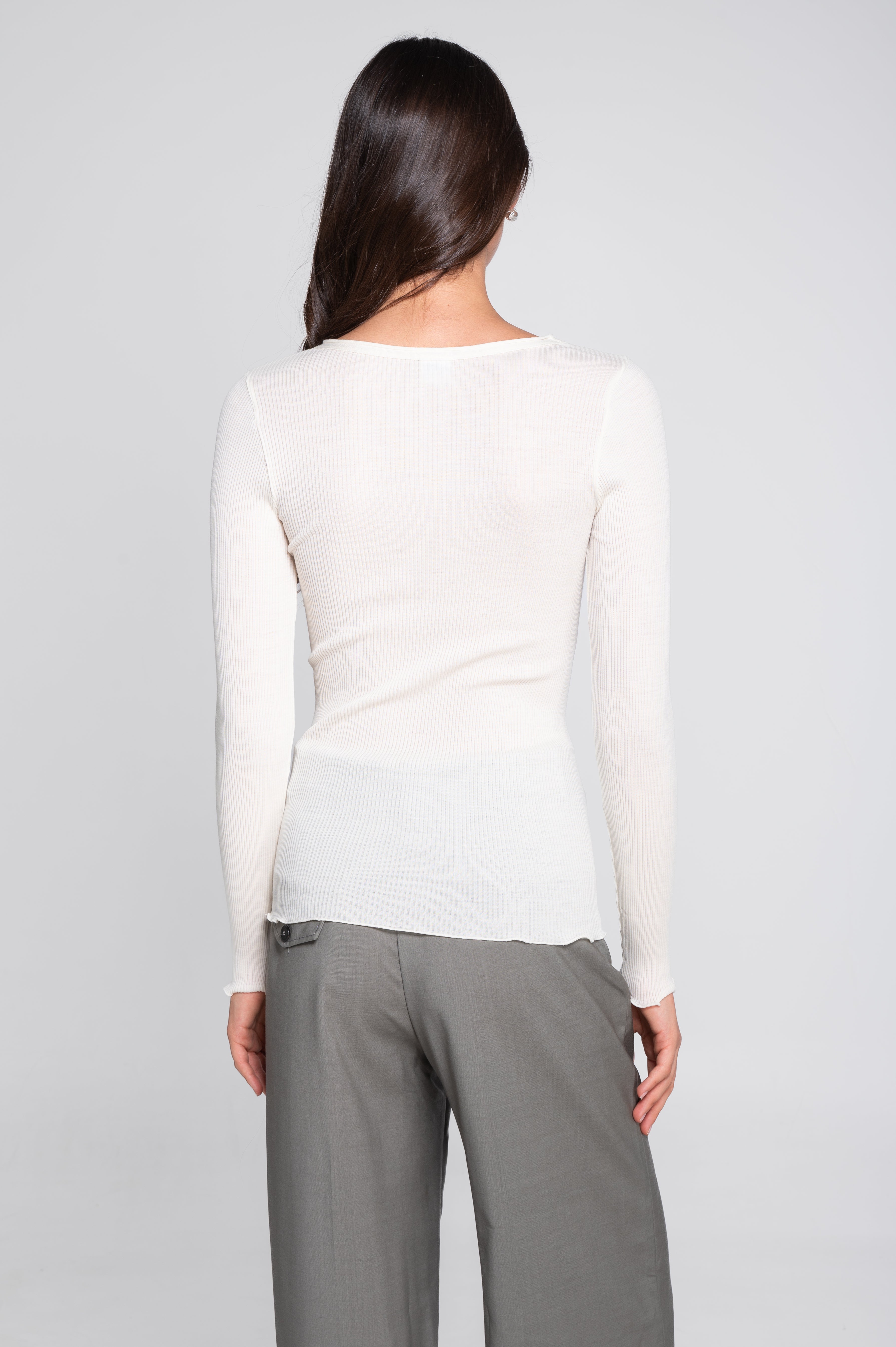 Oscalito Langærmet Bluse Ivory