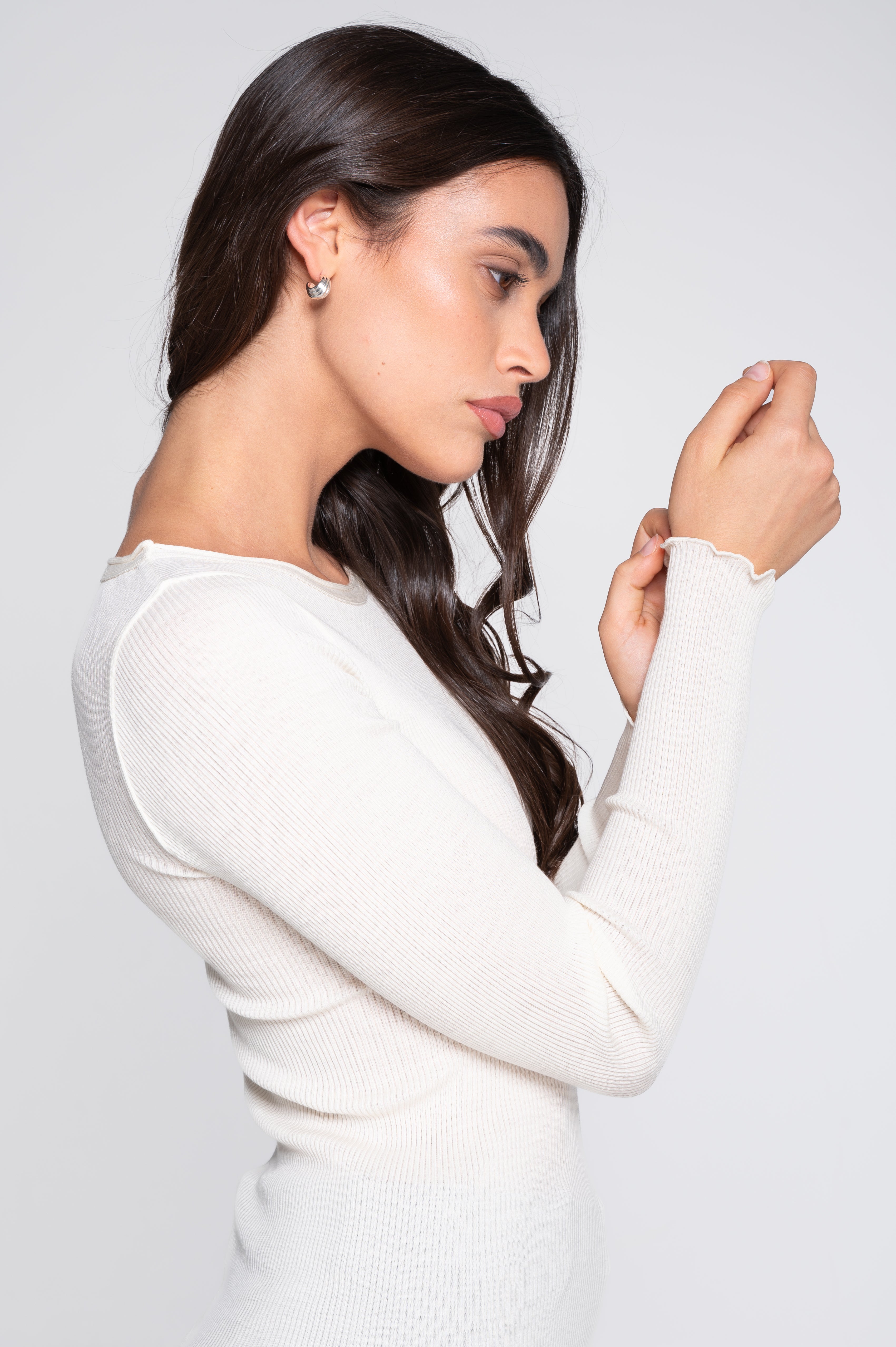 Oscalito Langærmet Bluse Ivory
