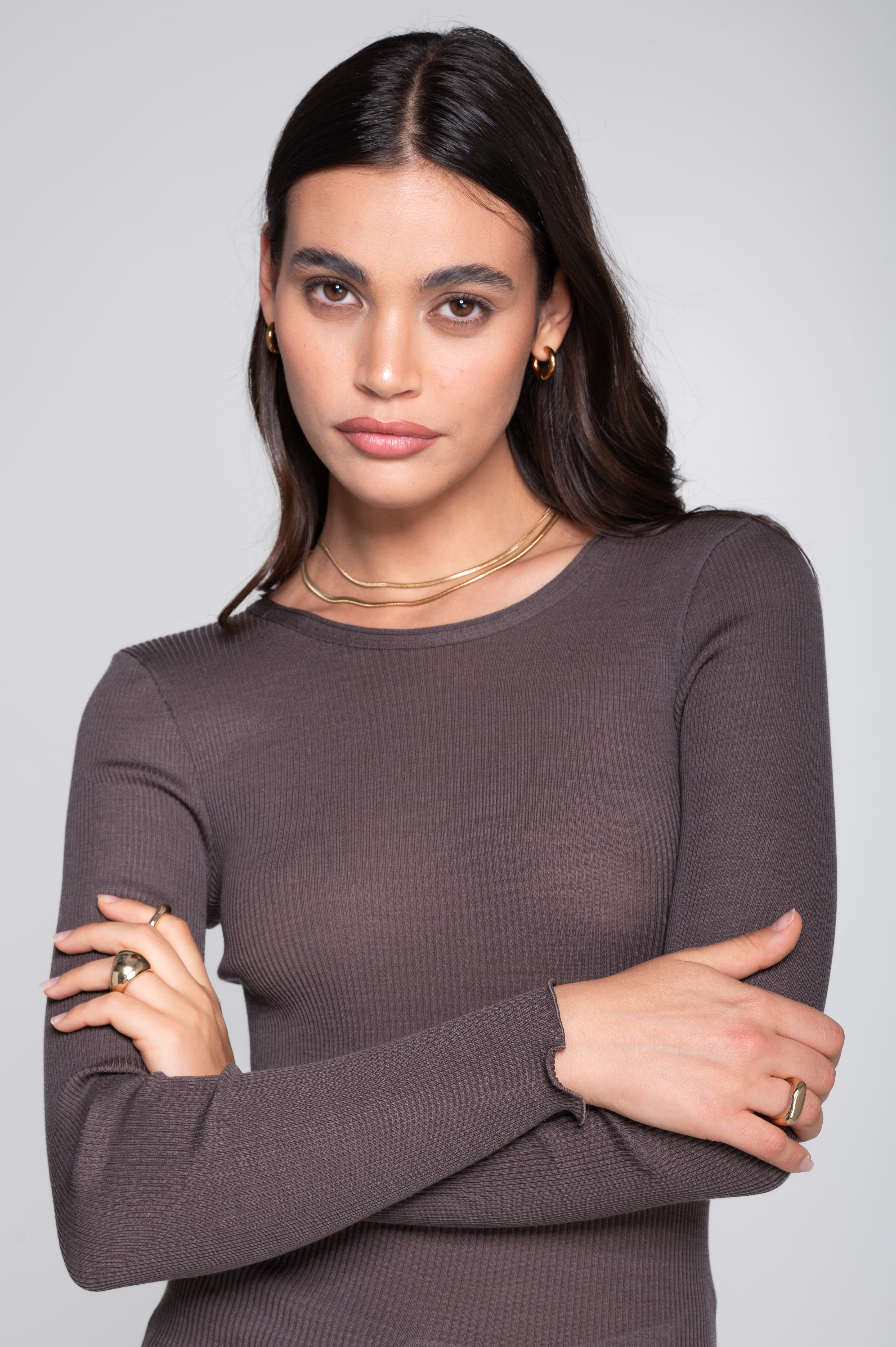 Oscalito Langærmet Bluse Taupe