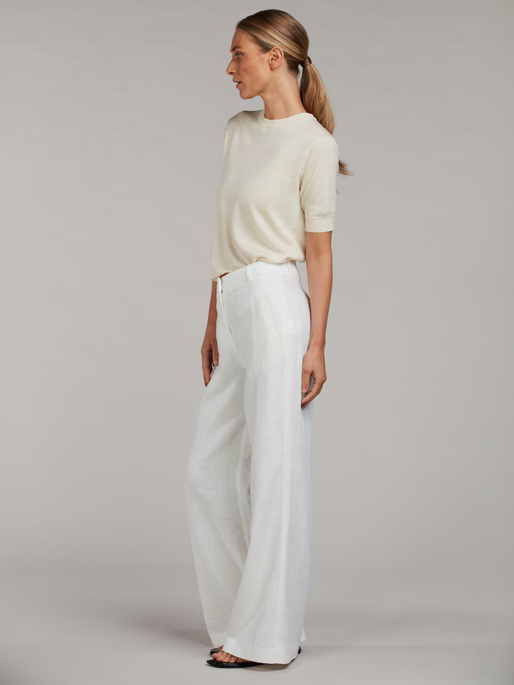 Stenströms Louise Hør Bukser Offwhite
