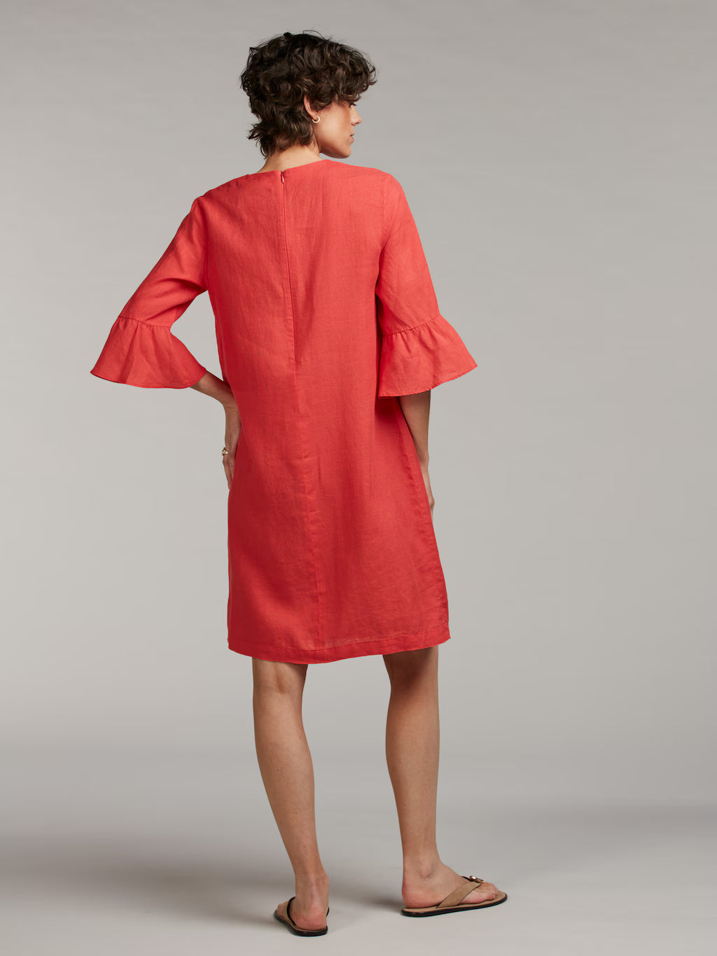 Stenströms Lindsay Hør Kjole Rød