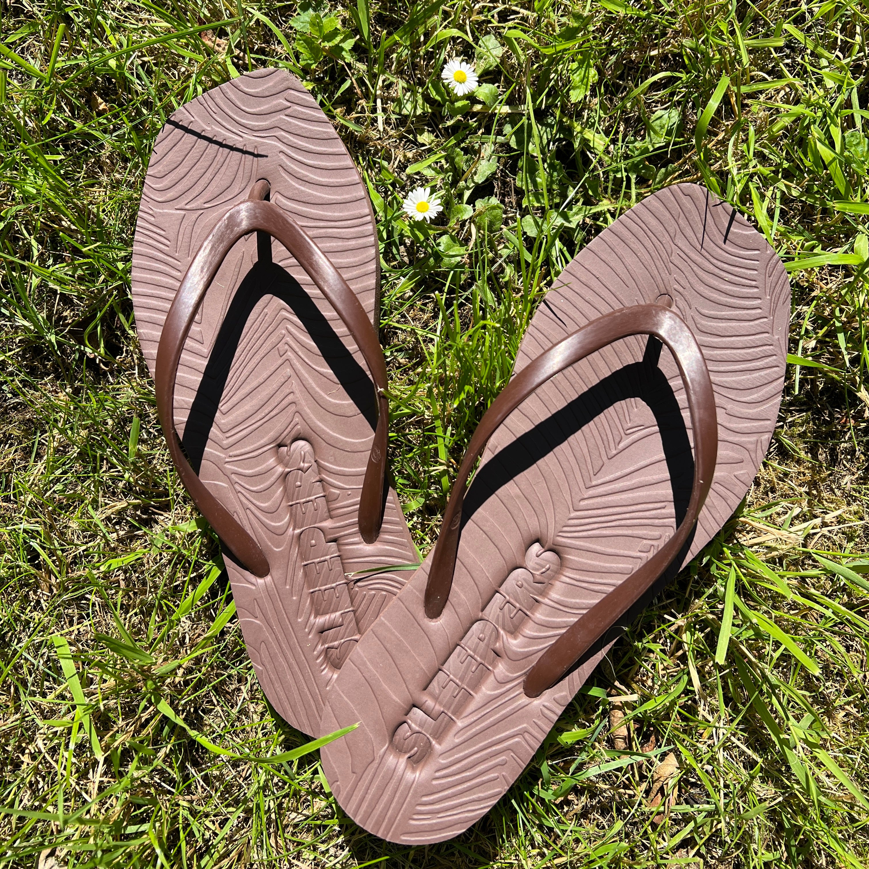 Sleepers Tapered Flip Flops Brown