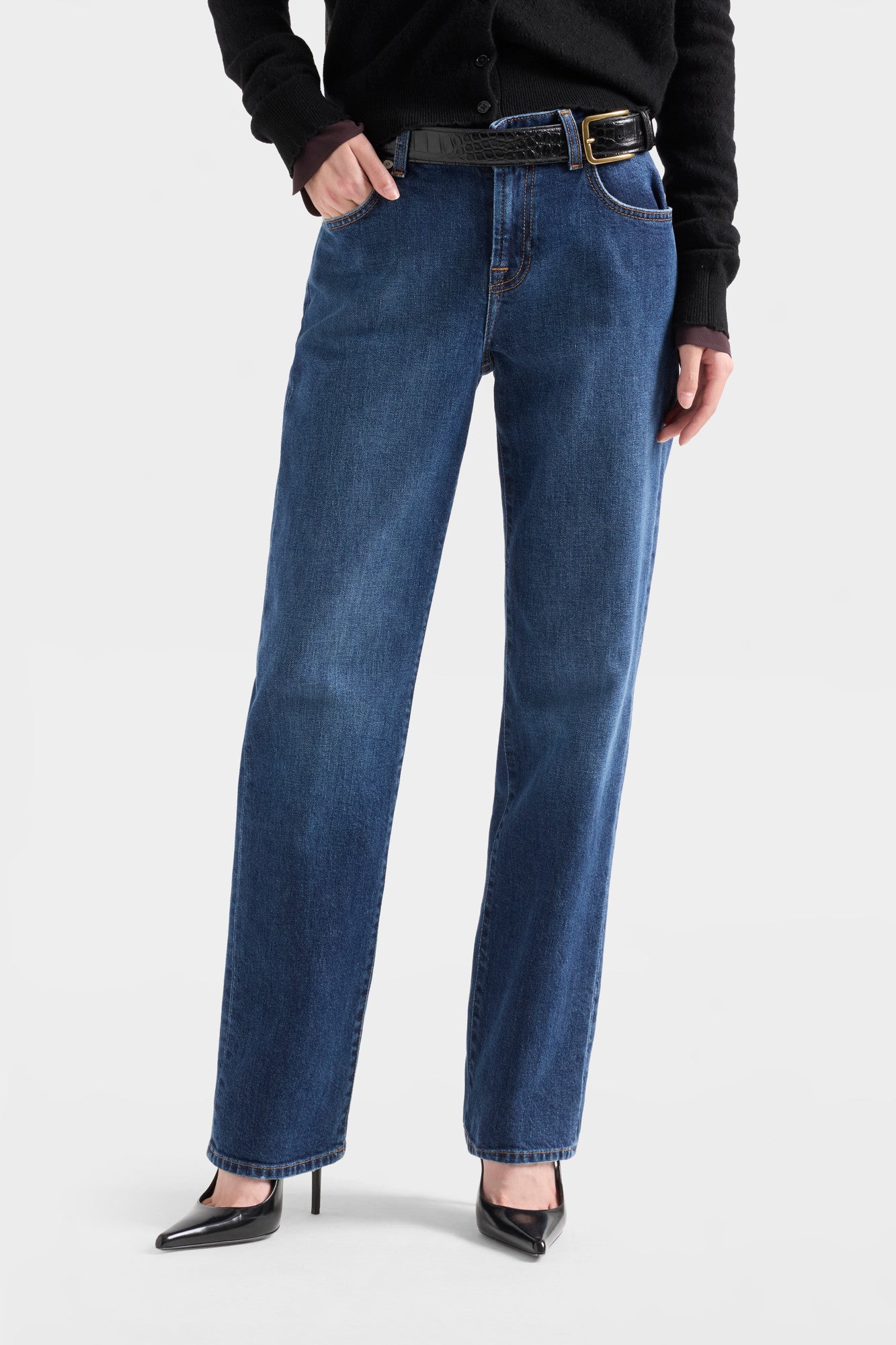 7 For All Mankind Calie Straight Indiglow Jeans