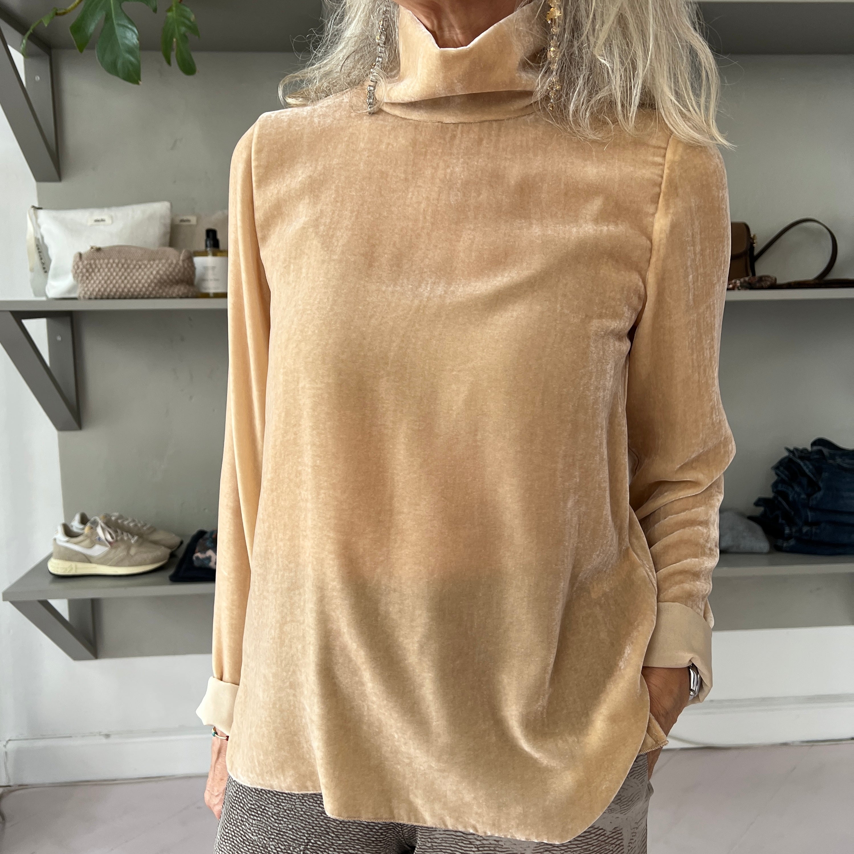 Forte Forte 14346 Velour Rullekrave Honey